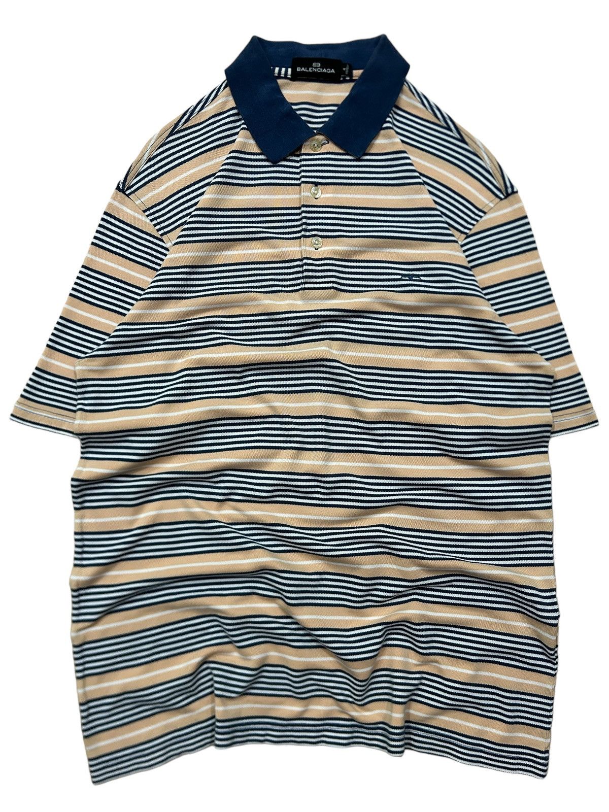 Balenciaga Vintage Balenciaga Stripes Polos Size US M / EU 48-50 / 2 - 1 Thumbnail