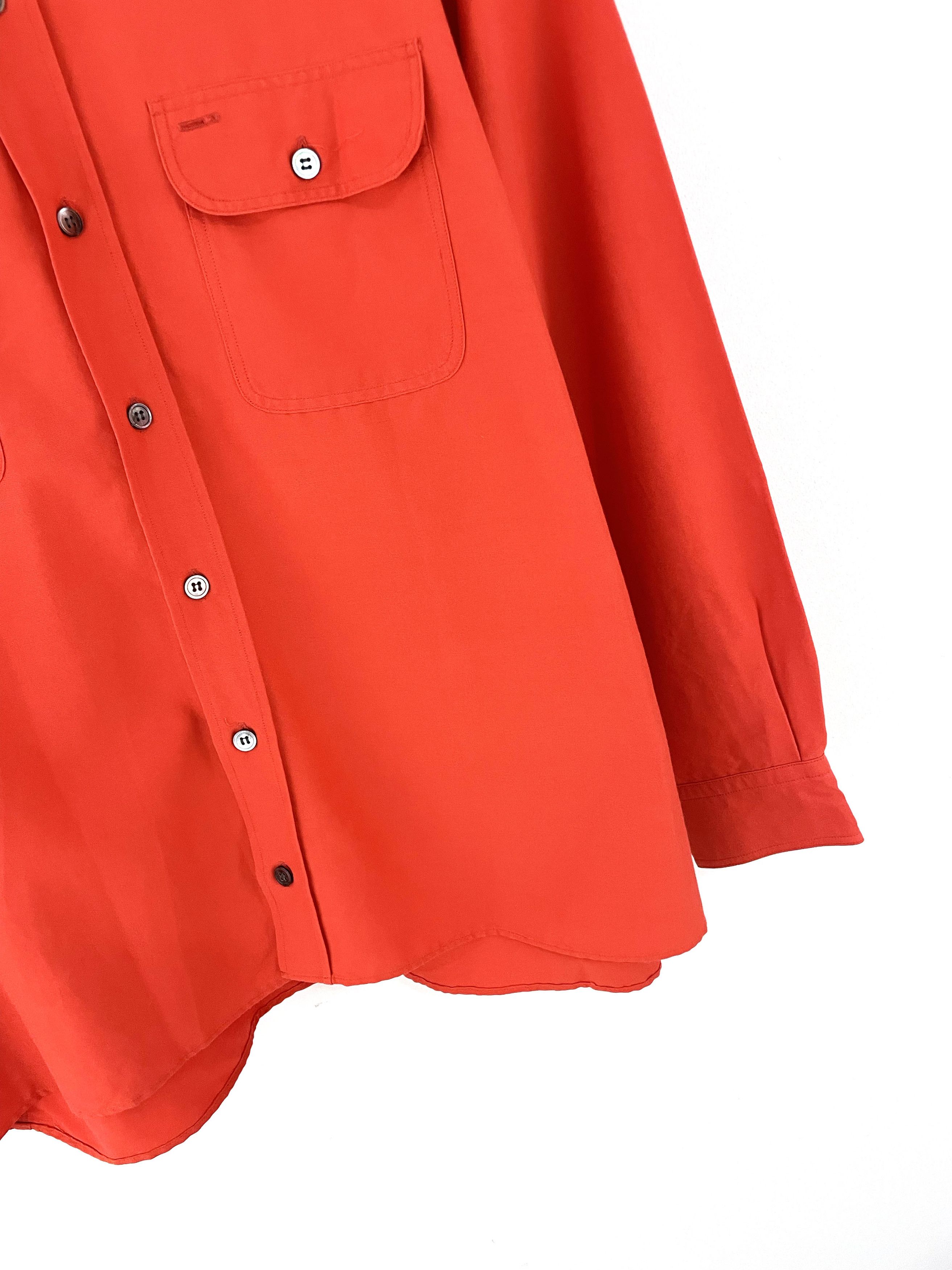 Yohji Yamamoto Highlighter Orange Cargo Shirt Size US L / EU 52-54 / 3 - 6 Thumbnail