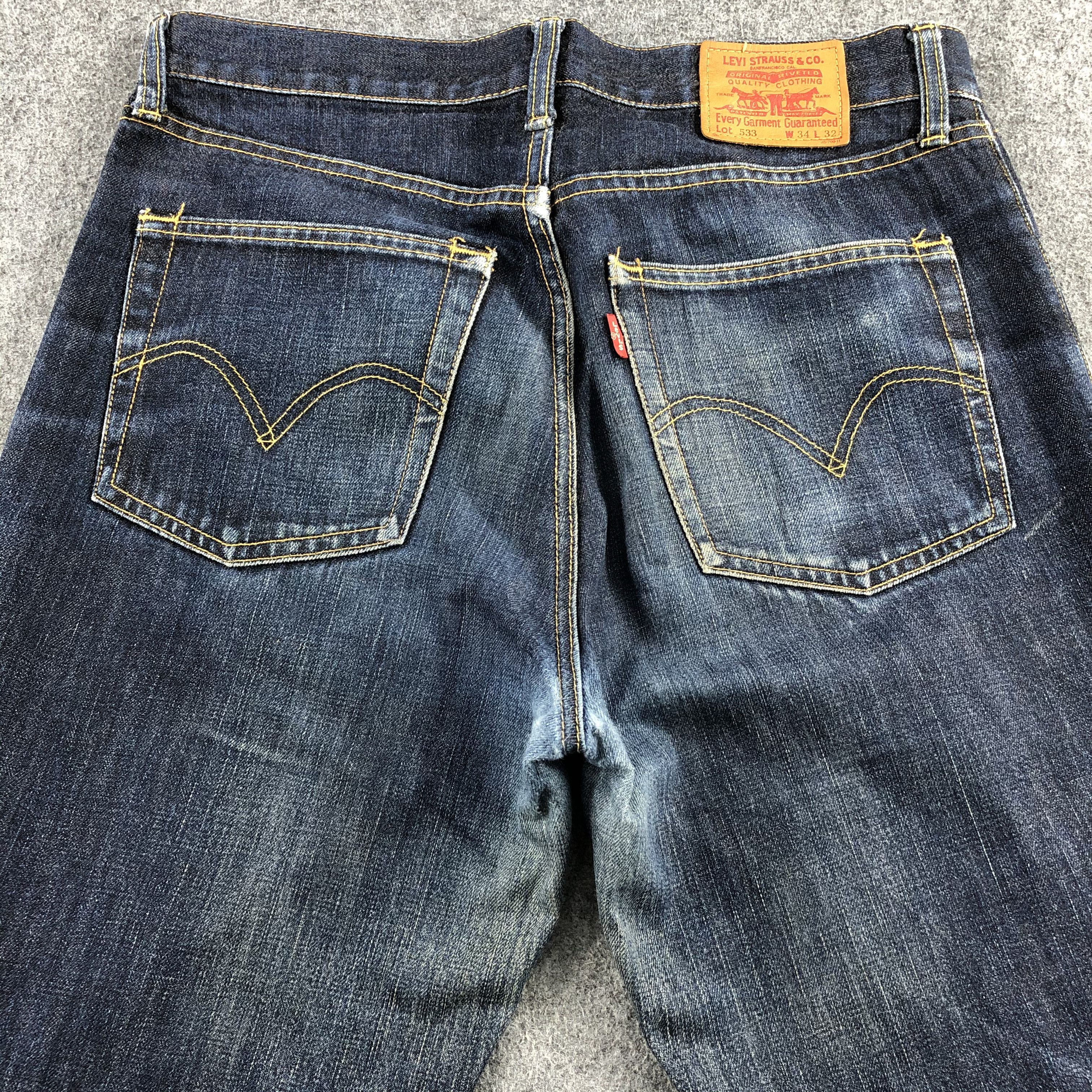 Levi's 90s Vintage Blue Wash Levis 533 Jeans-J1743 Size US 35 - 4 Thumbnail