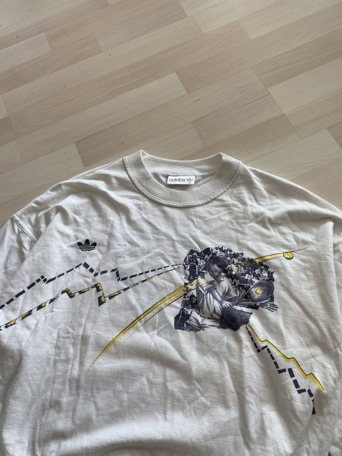 Adidas Vintage Adidas Stefan Edberg Tennis Tournament Sweatshirt Size US S / EU 44-46 / 1 - 2 Thumbnail