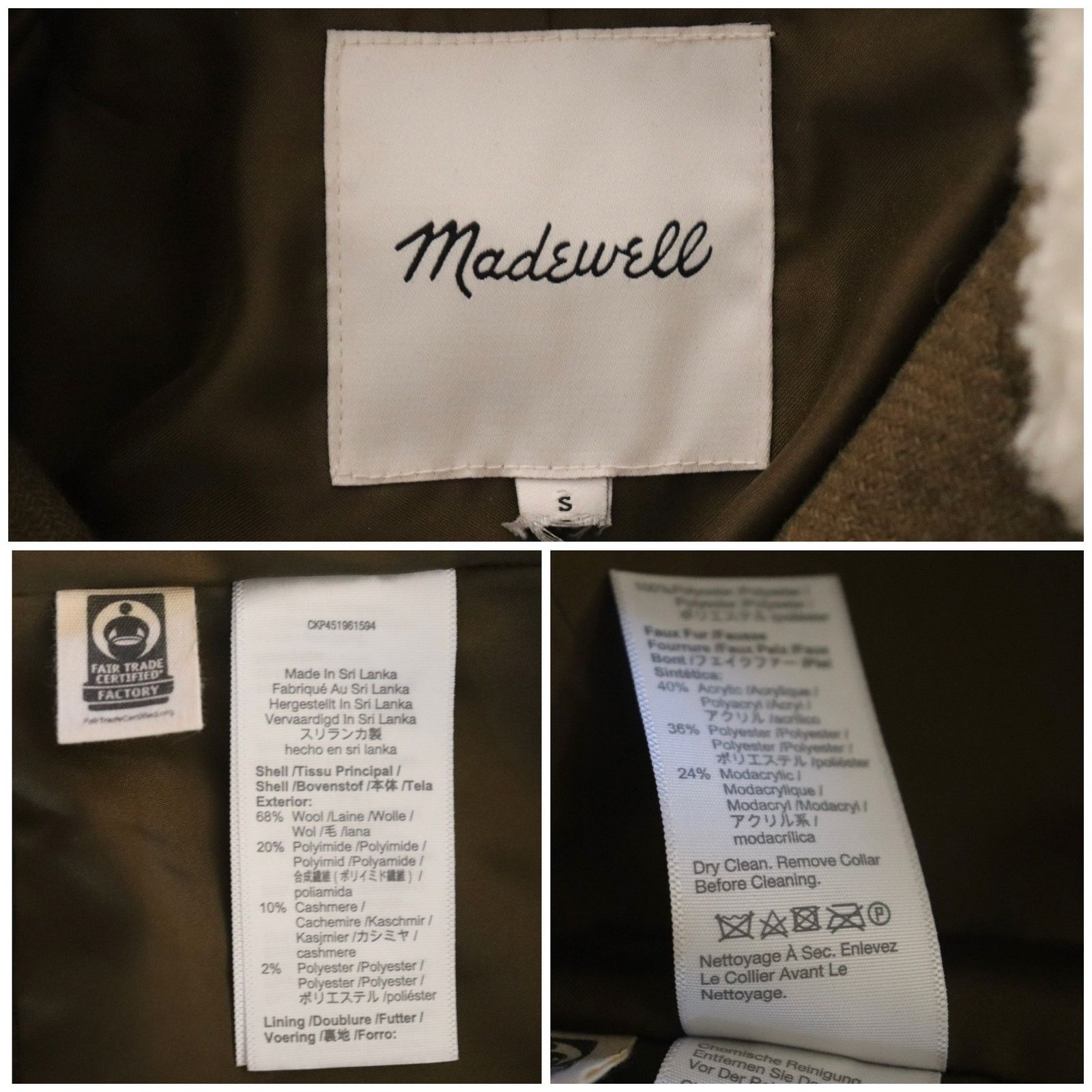 Madewell Madewell Eldridge Insuluxe Wool Blend Zip Coat Size Small Size S / US 4 / IT 40 - 8 Thumbnail