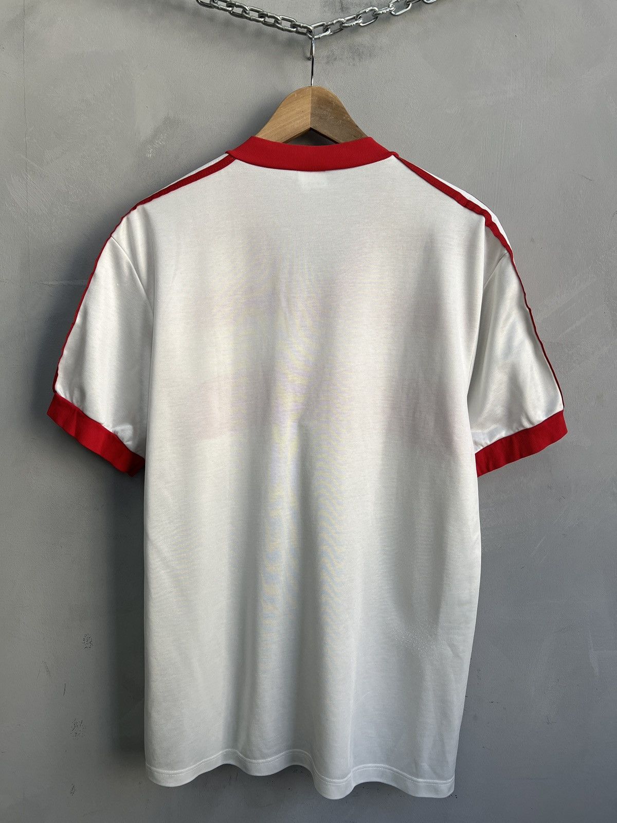 Adidas Adidas Red White Soccer Jersey Vintage west Germany Size US L / EU 52-54 / 3 - 8 Thumbnail