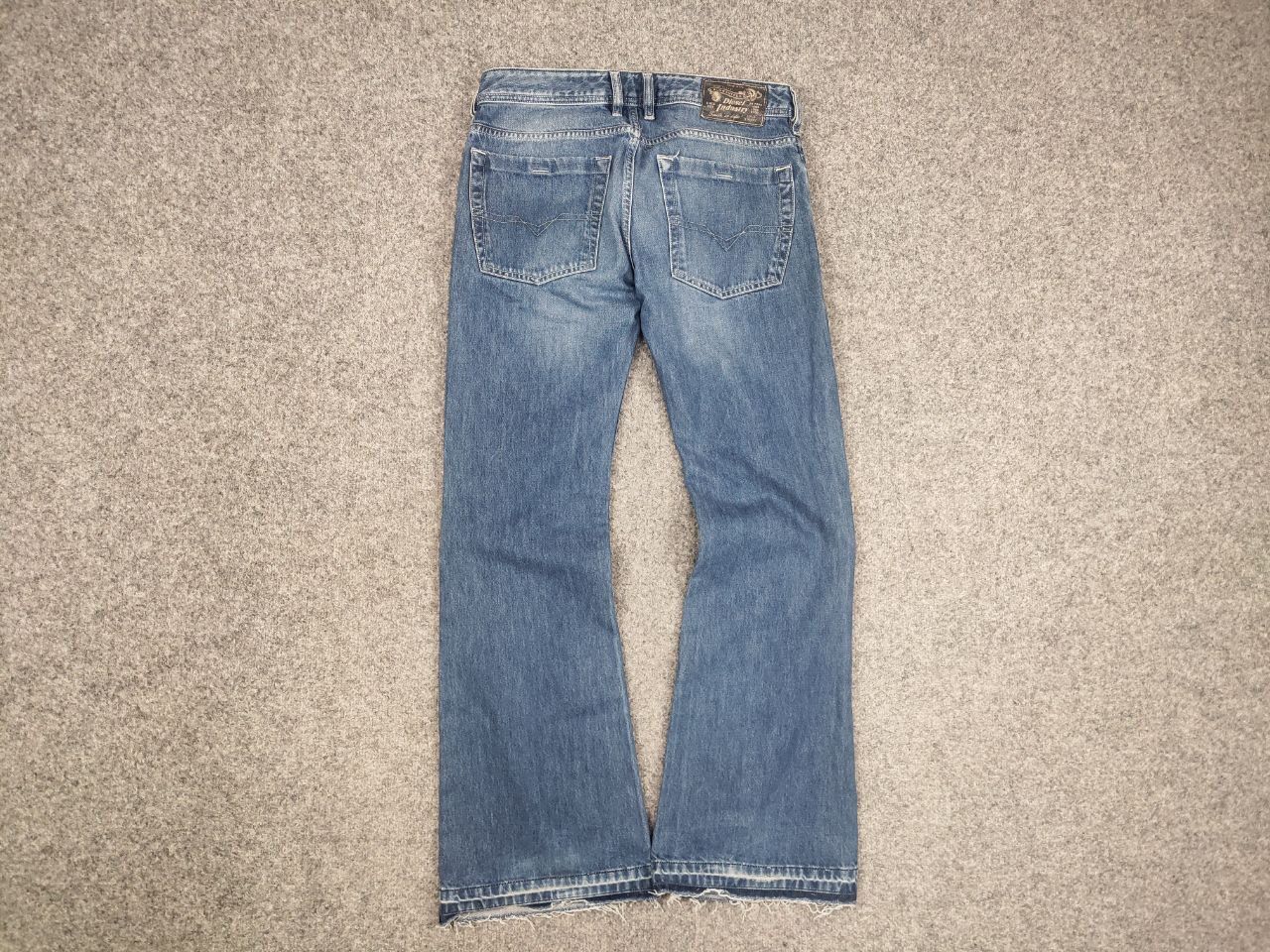 If Six Was Nine × Le Grande Bleu (L.G.B.) × Vintage Vintage Diesel If Six Was Nine style Distressed Flared Jeans Size US 30 / EU 46 - 10 Thumbnail