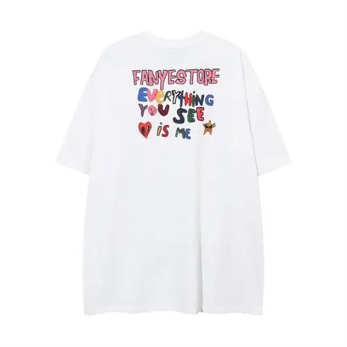 Japanese Brand Fun graffiti cartoon print cotton loose T-shirt Size US L / EU 52-54 / 3 - 3 Thumbnail