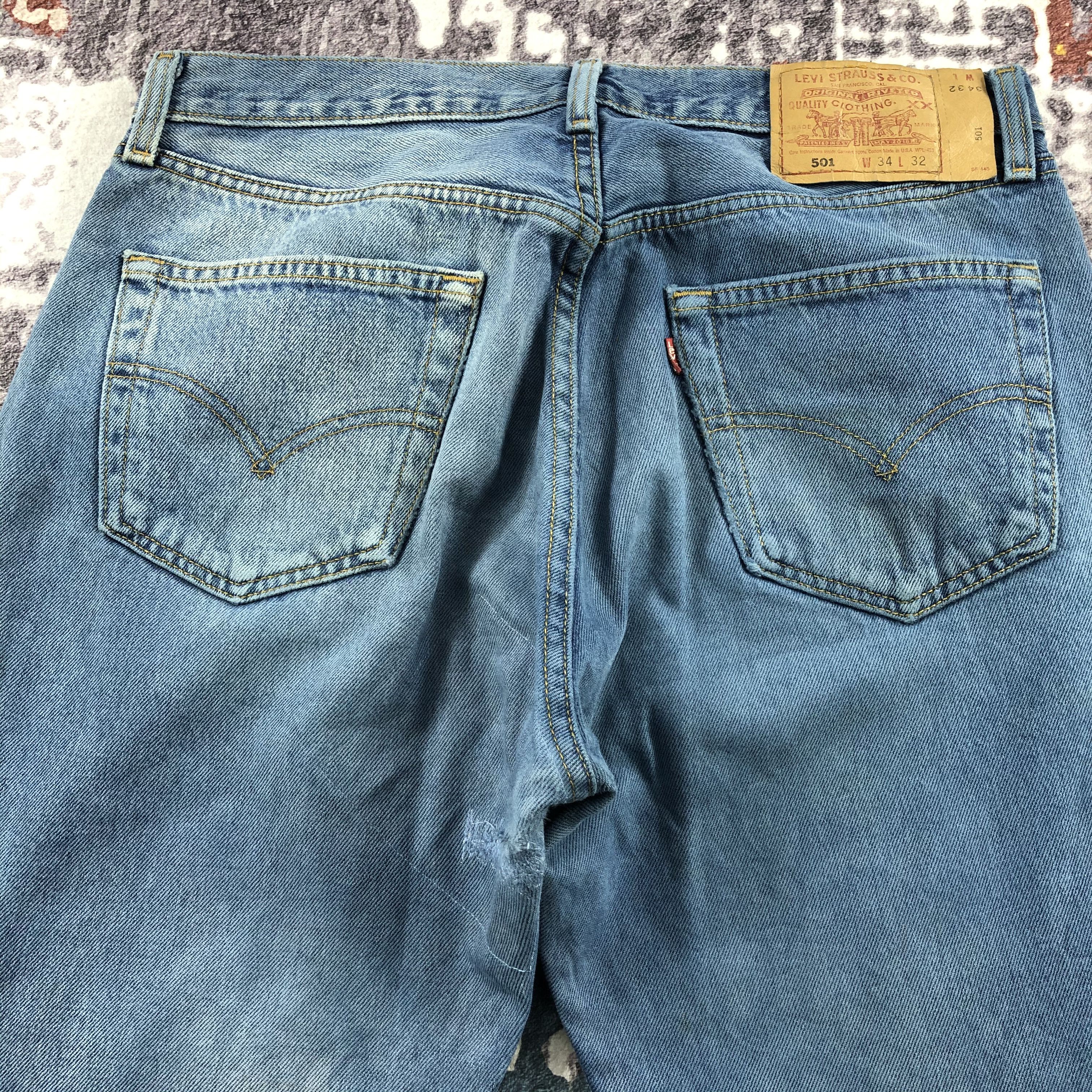 Levi's × Vintage 90s Vintage Blue Wash Levis 501 Jeans-JM2275 Size US 33 - 4 Thumbnail
