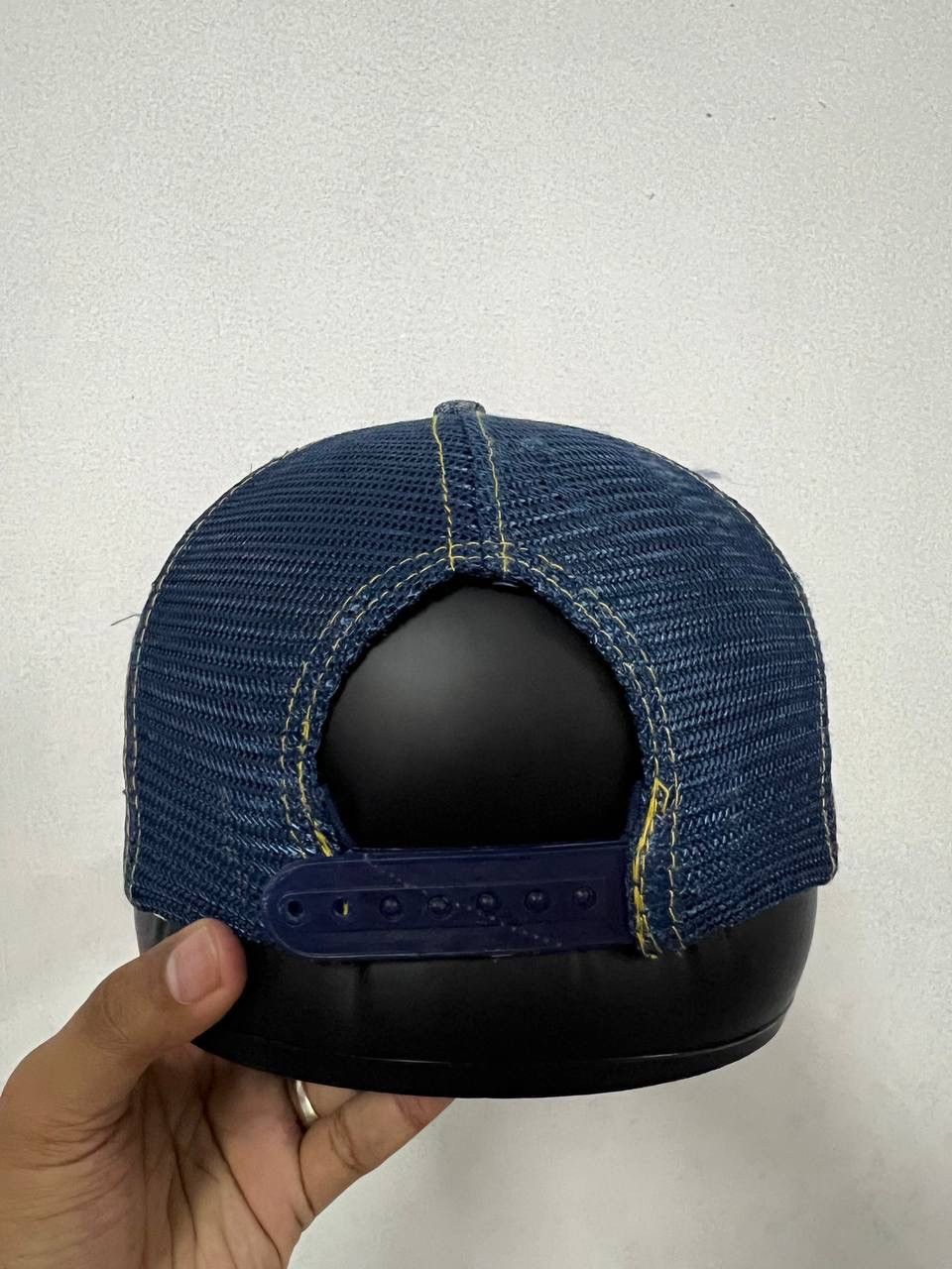 Japanese Brand The Go Team Denim Fade Trucker Hat Size ONE SIZE - 3 Thumbnail