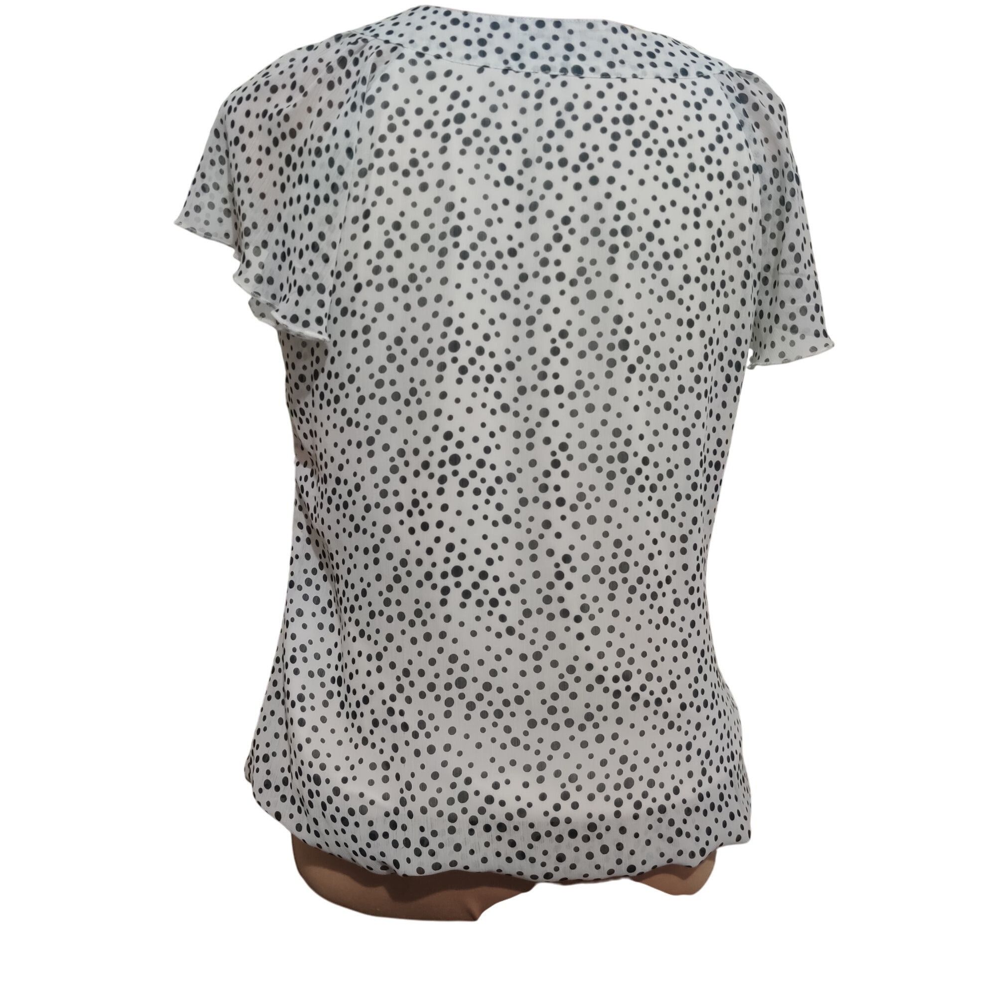 Other Sara Michelle Womens Blouse Polka Dot Flutter Sleeve Tie Nec Size S / US 4 / IT 40 - 4 Thumbnail
