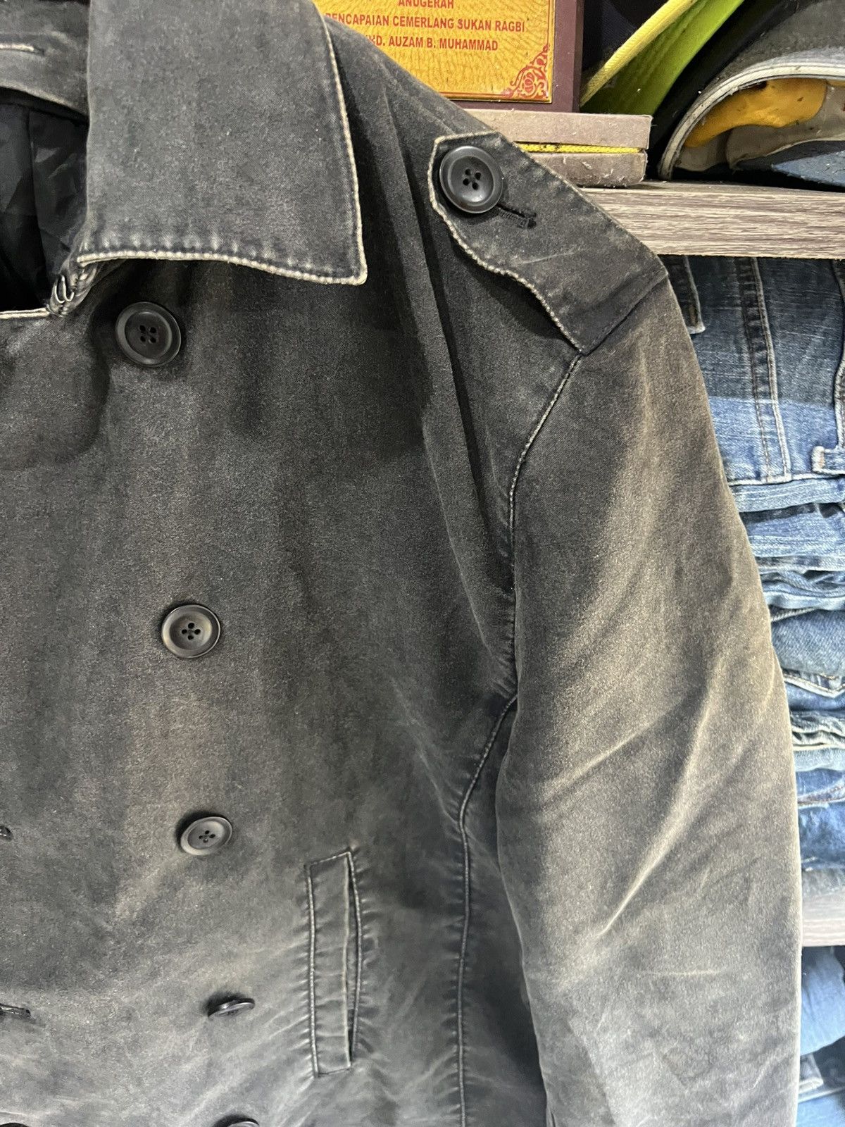 Michel Klein 🔥Sun Faded Klein Plus Homme Double Breasted Button Jacket Size US M / EU 48-50 / 2 - 6 Thumbnail