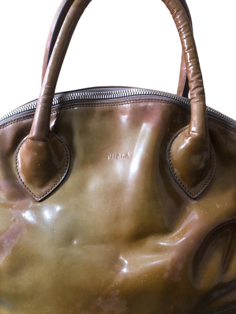 Furla × Vintage Vintage Furla Handbag Leather Size ONE SIZE - 4 Thumbnail