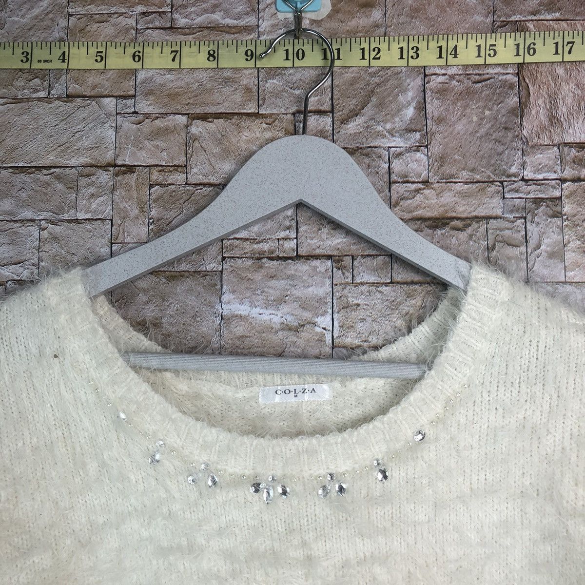 Homespun Knitwear × Japanese Brand Colza White Shag Shaggy Fur Mohair Knitwear #A18 Size M / US 6-8 / IT 42-44 - 4 Thumbnail