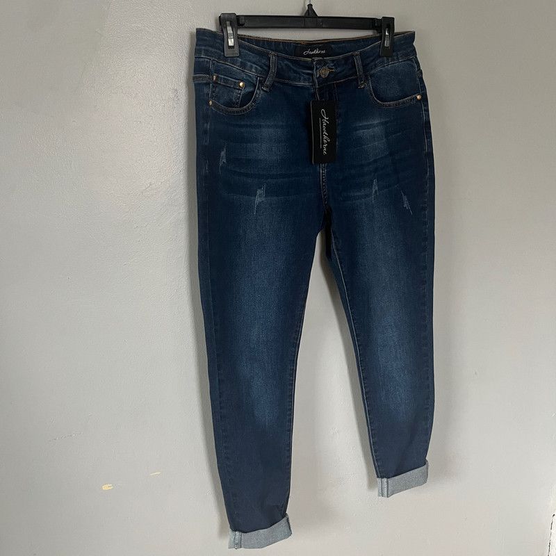 Hartford Hawthorne Women's Step Hem Denim Jeans Dark Blue 10 Size 29" - 4 Thumbnail