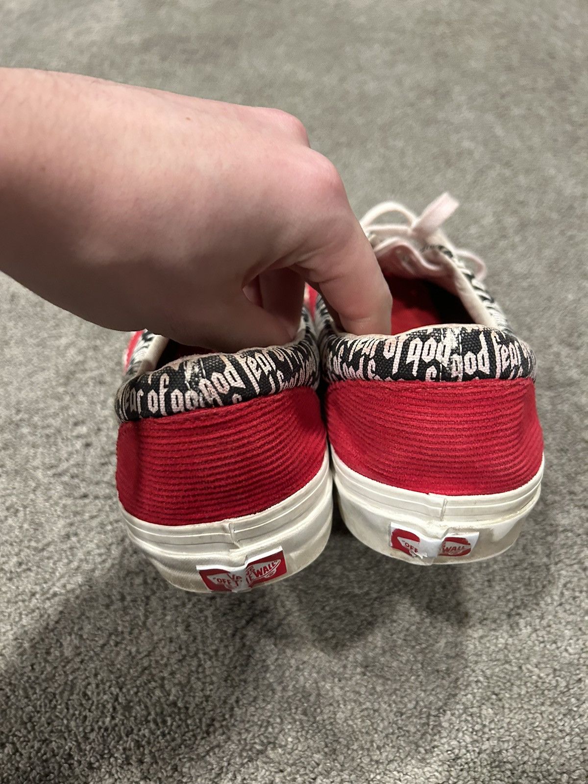 Fear of God × Vans Fear Of God Vans Era 95 Red Corduroy Size US 12 / EU 45 - 3 Thumbnail