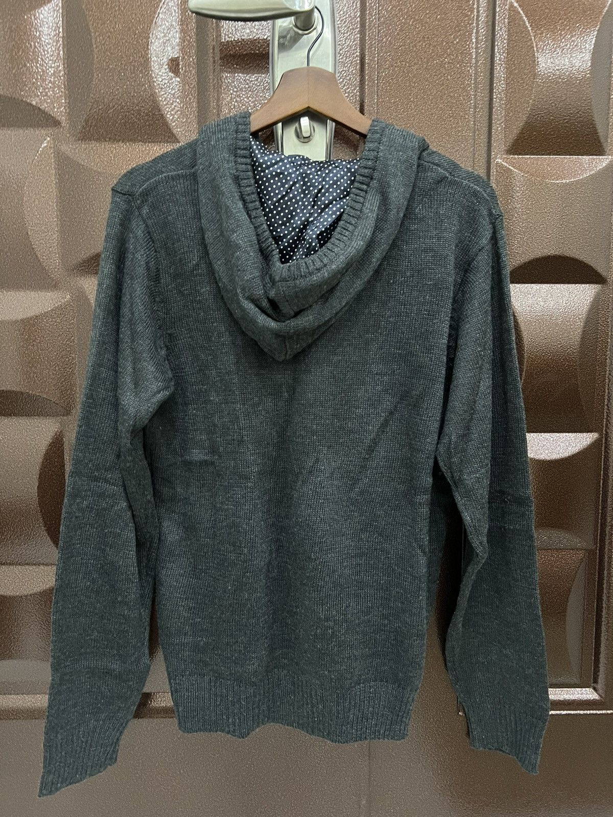 Japanese Brand Snowflake Nordic Knit Hoodie Zip-Up Charcoal Grey Sweater Size US L / EU 52-54 / 3 - 9 Thumbnail