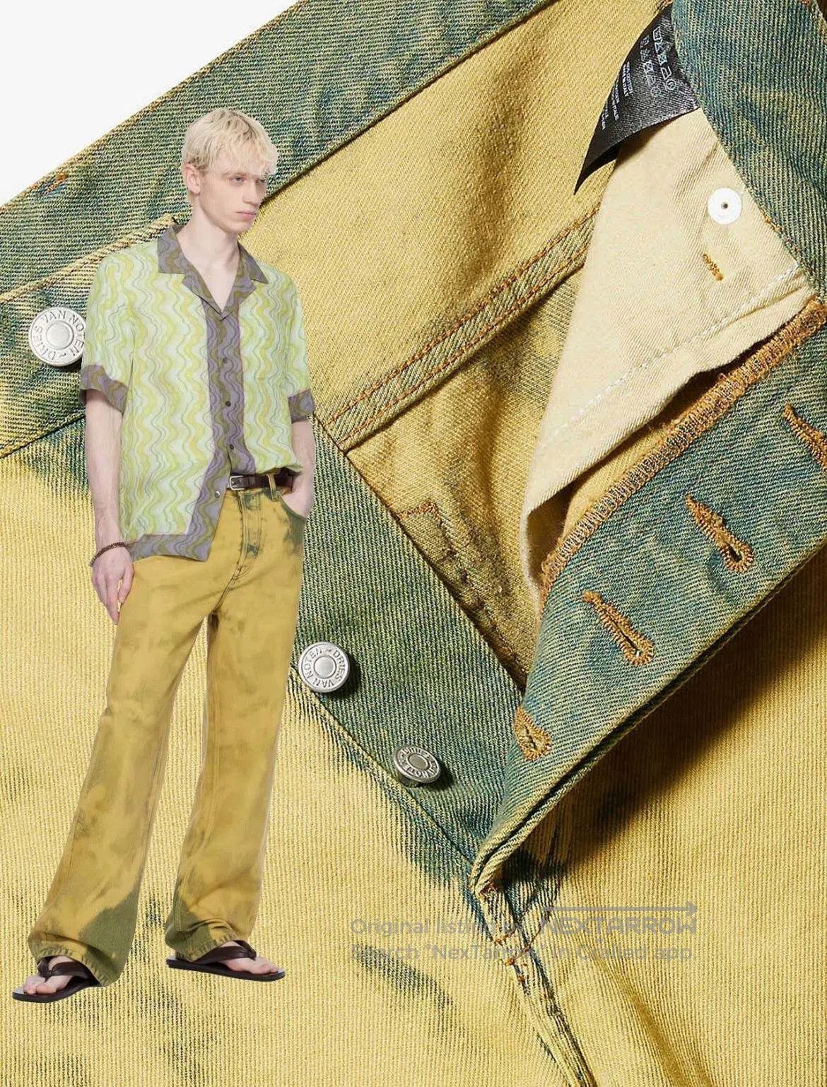 Dries Van Noten DRIES VAN NOTEN Tie-Dye Washed Denim Long Pants Size US 31 - 7 Thumbnail