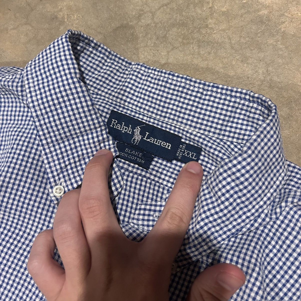 Polo Ralph Lauren × Vintage Vintage 1990s Ralph Lauren Seersucker Pony Button Up Shirt Size US XXL / EU 58 / 5 - 4 Thumbnail