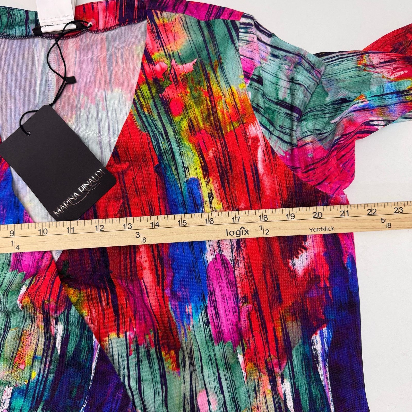 Marina Rinaldi Marina Rinaldi Ornare Wrap Dress multicolor stripe grosgrain Size XL / US 12-14 / IT 48-50 - 7 Thumbnail