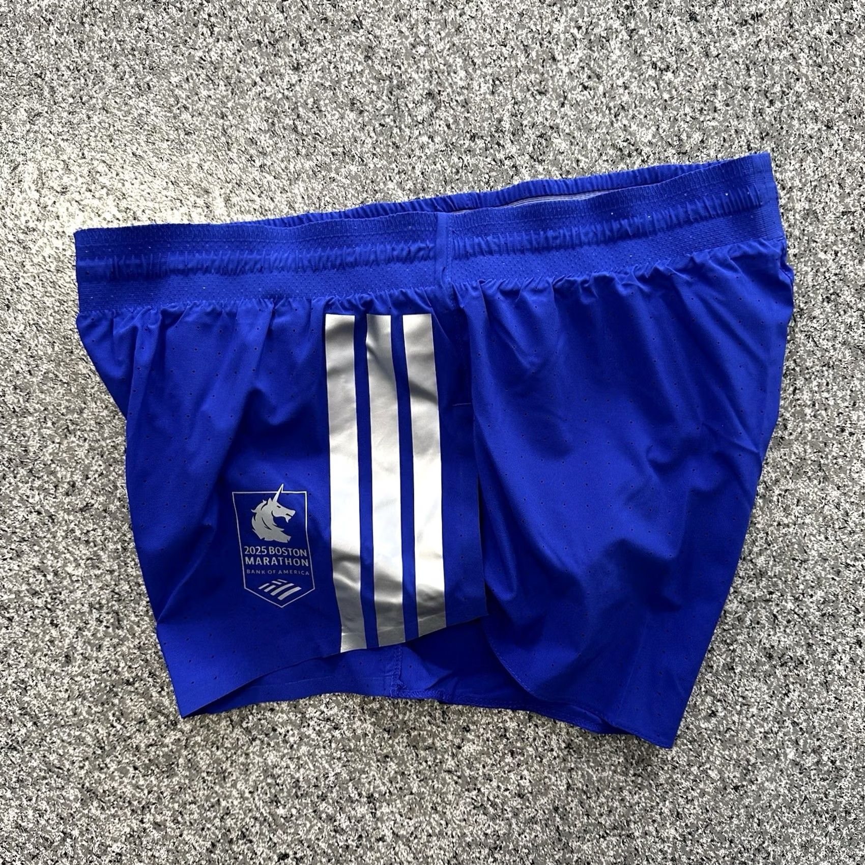 Adidas Adidas Adizero Running Shorts 3” Womens XL Blue Boston Marathon Split Short Size 40" / US 18 - 2 Thumbnail
