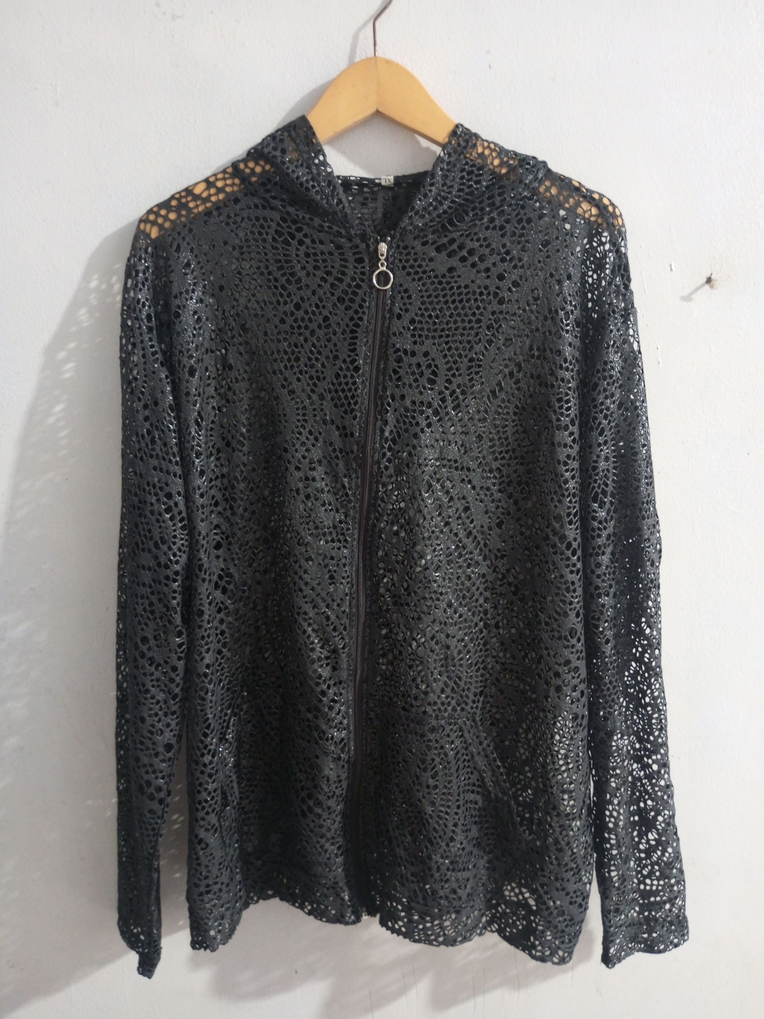 20471120 Vintage japanese mesh zipper hoodie Size US XL / EU 56 / 4 - 1 Thumbnail