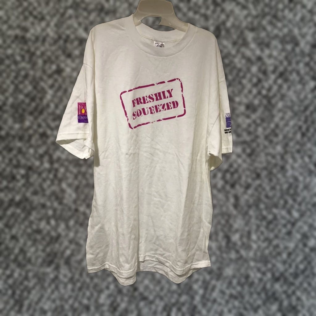 Delta VINTAGE 90s The Rosie O'Donnell Show Freshly Squeezed T Shirt Size XL TV Promo Men White Delta Regular Size XL Mens Size US XL / EU 56 / 4 - 1 Thumbnail