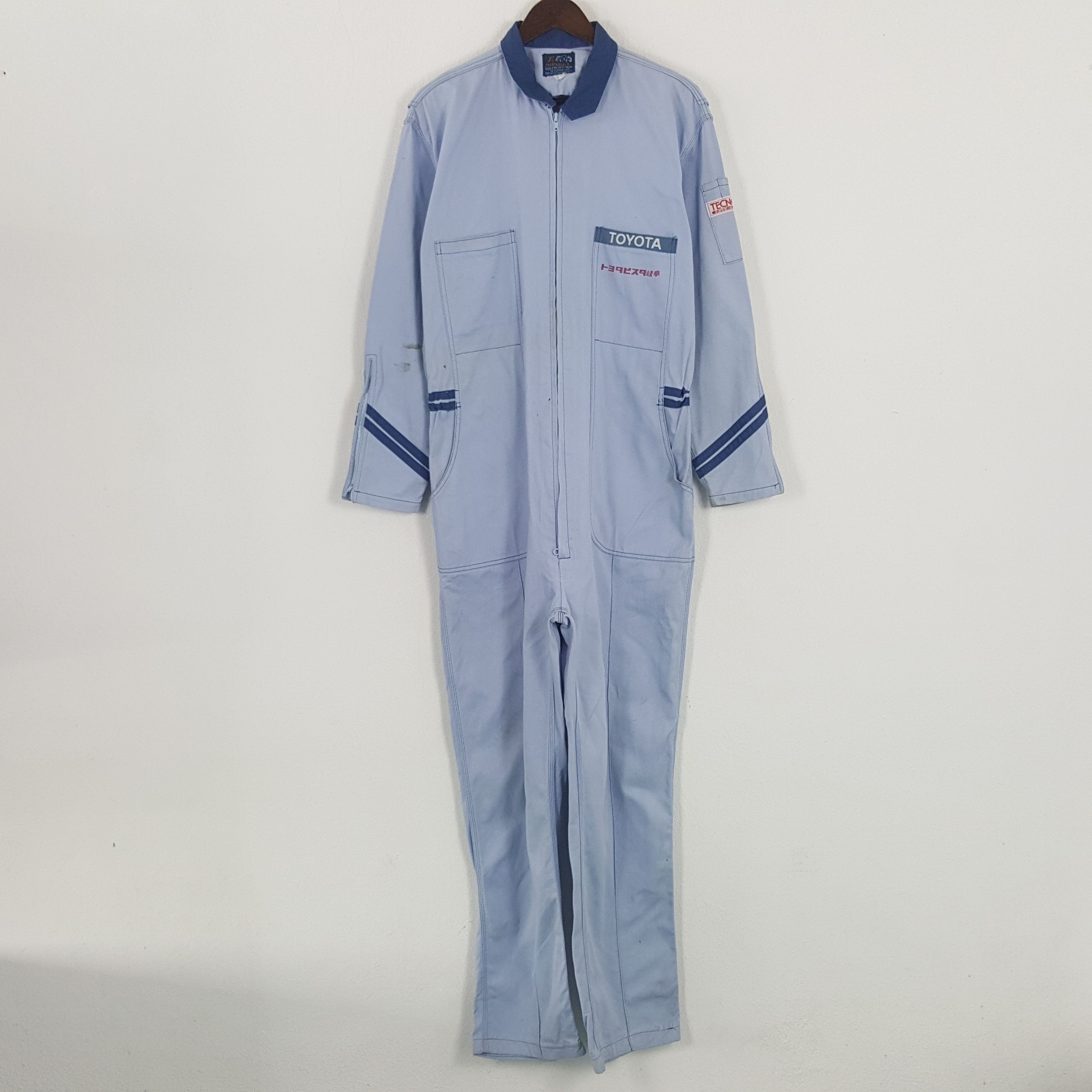 Japanese Brand × Sports Specialties × Vintage Vintage Toyota Tecno Racing Worker Japan Coverall Jacket Size US M / EU 48-50 / 2 - 1 Thumbnail