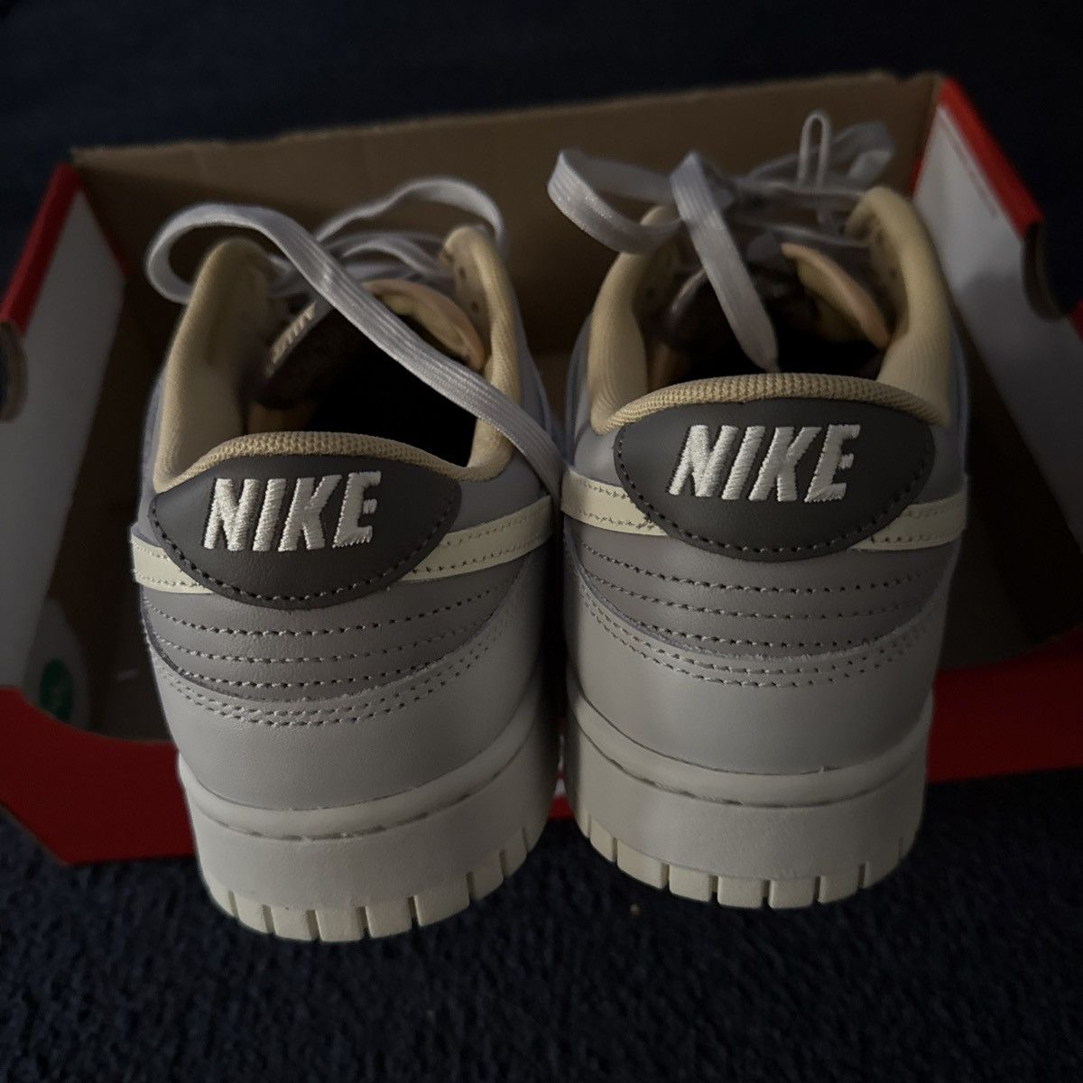 Nike Nike Dunk Low Retro White Bone Wild Mango Size US 11.5 / EU 44-45 - 4 Thumbnail