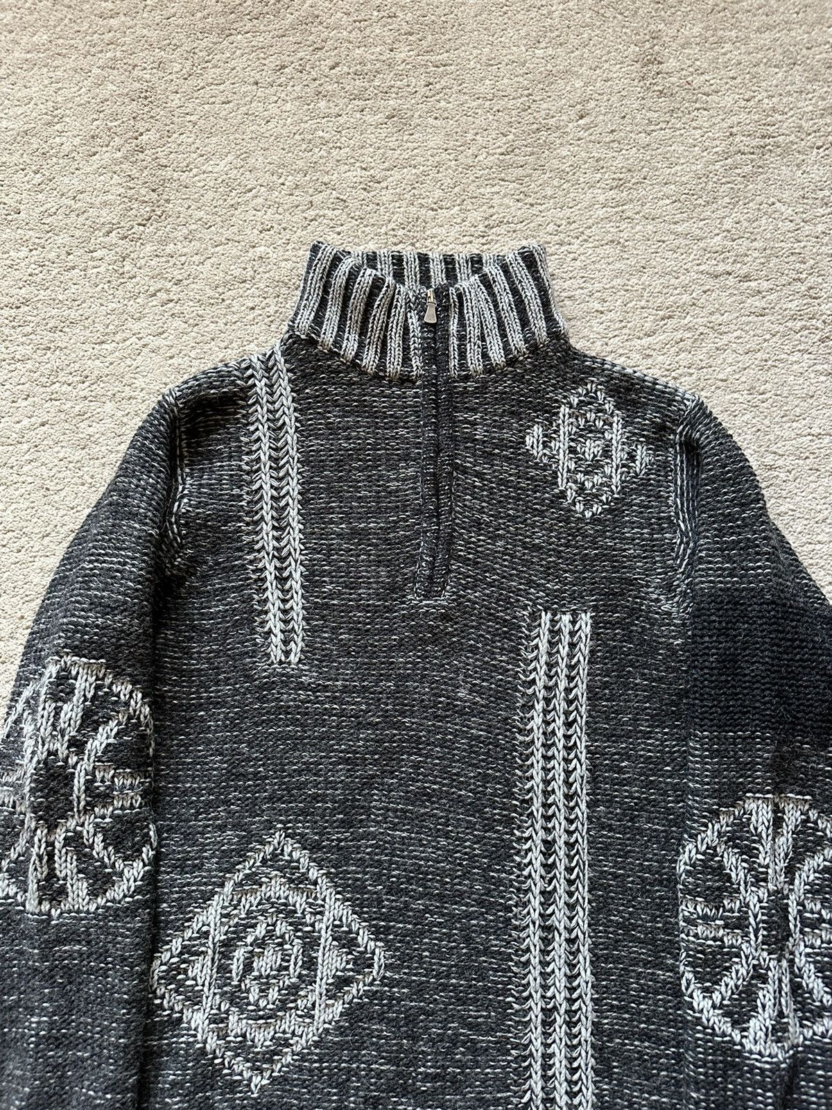 Versace 2000s Versace Heavy Cable Knitted Sweater Size US L / EU 52-54 / 3 - 9 Thumbnail