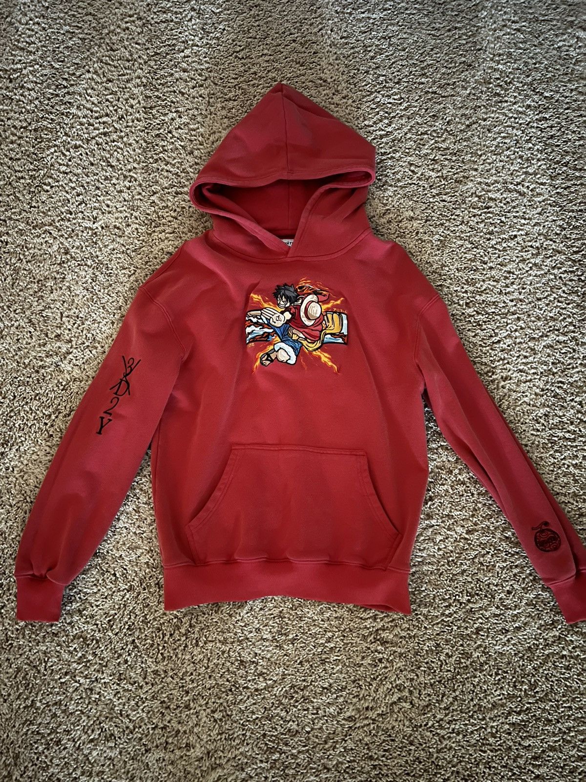 image of Animato Luffy Hoodie Xs in Red, Men's