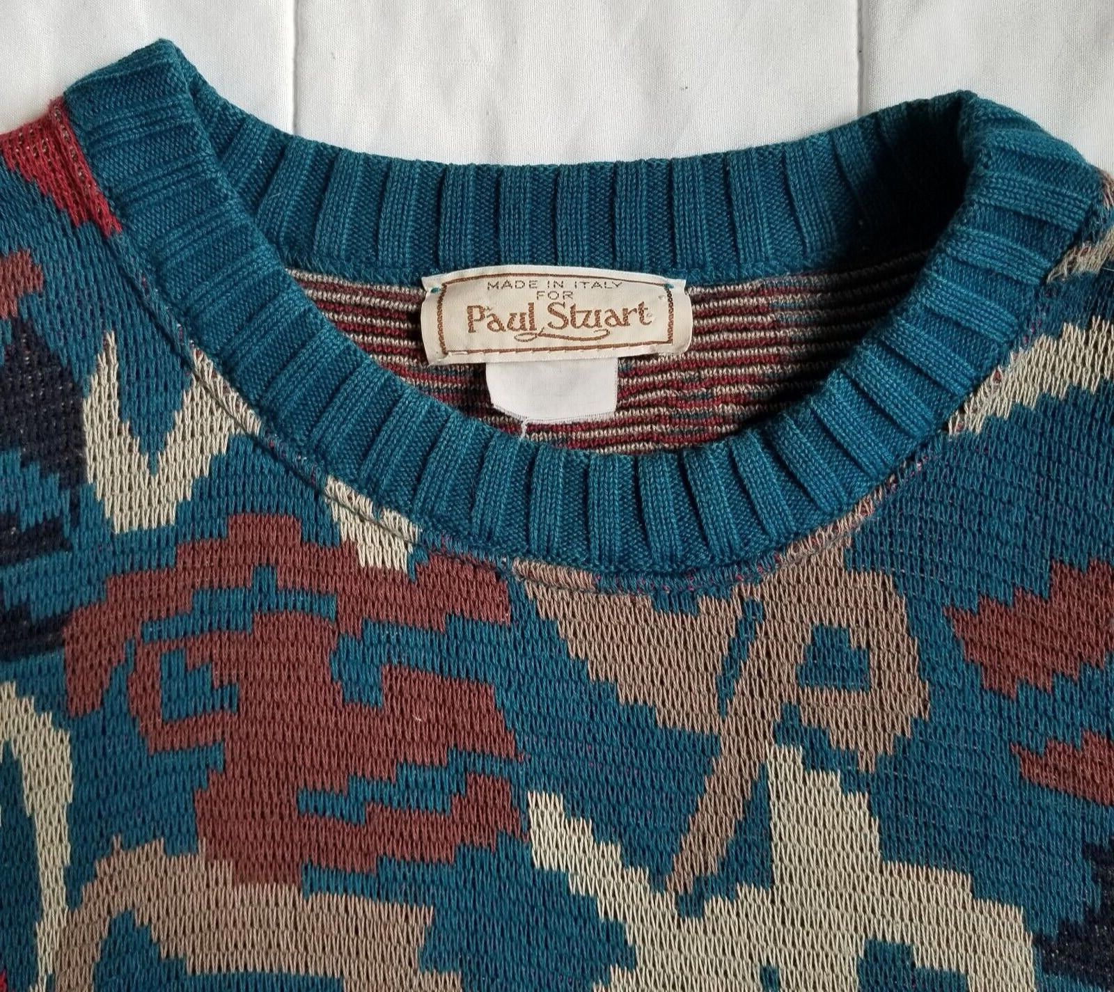 Paul Stuart Paul Stuart Pattern Sweater Large - Pre Owned - Retro Size US L / EU 52-54 / 3 - 4 Thumbnail