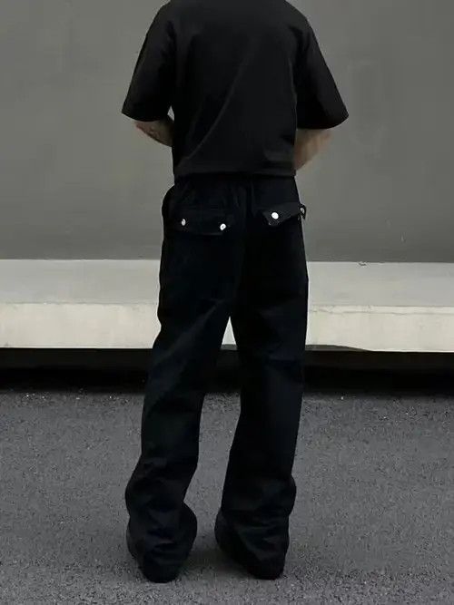 Japanese Brand stack baggy cargo zipper flared pants Size US 34 / EU 50 - 2 Thumbnail