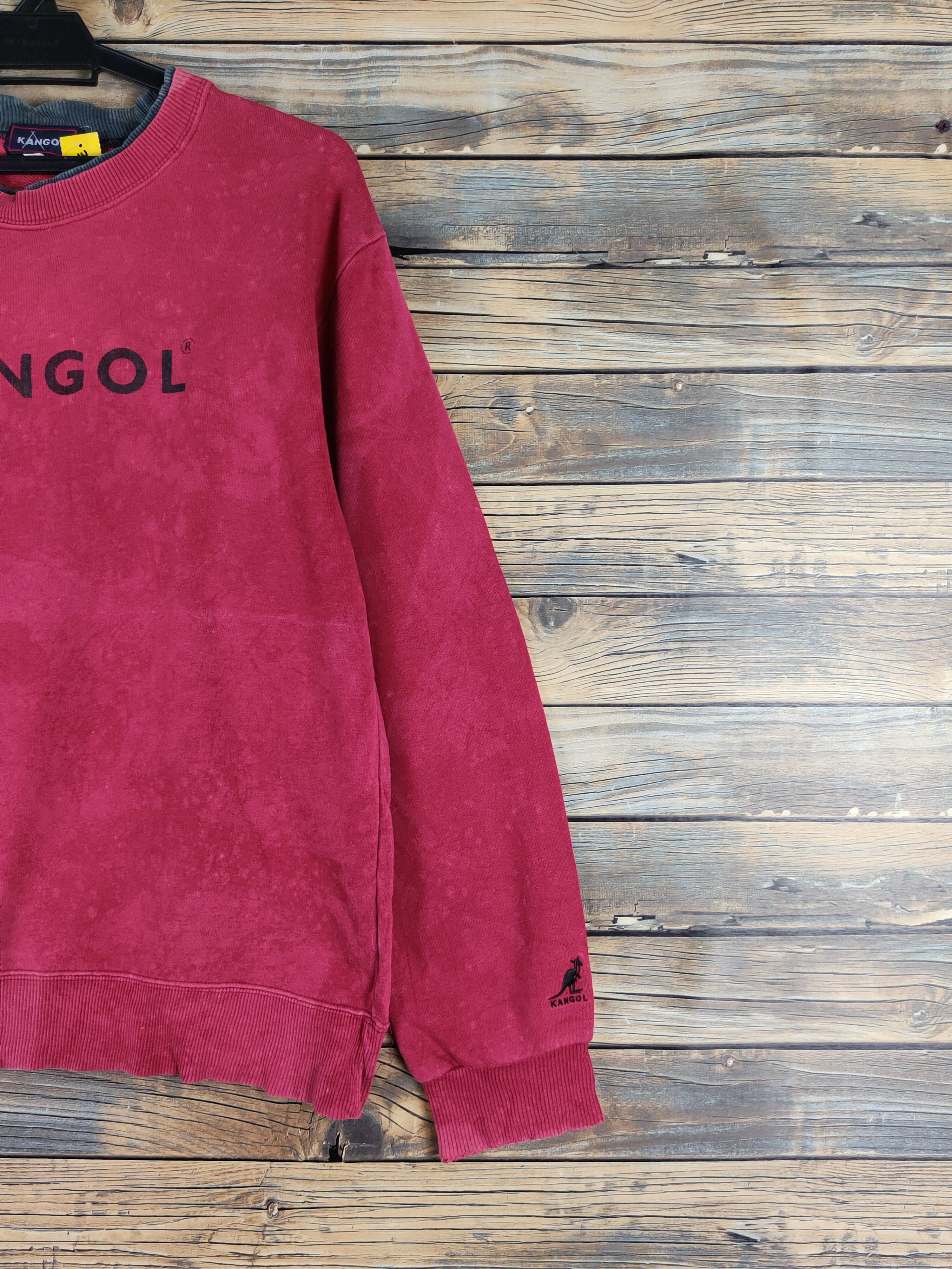 Japanese Brand × Kangol × Vintage Kangol Red Faded vintage Sweatshirts #W1931 Size US M / EU 48-50 / 2 - 6 Thumbnail