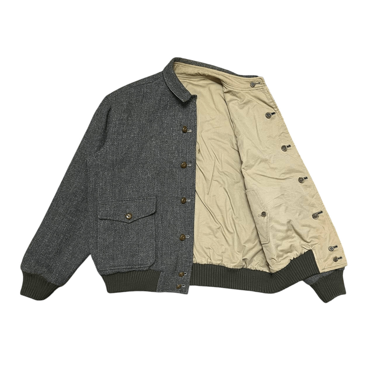 Paul Stuart Vintage Paul Stuart Wool Reversible Bomber Style Jacket Size US M / EU 48-50 / 2 - 1 Thumbnail