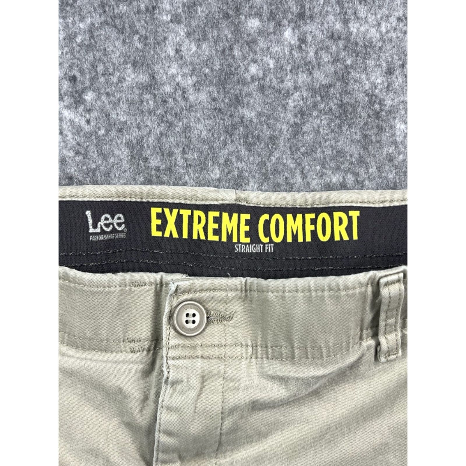 Lee Lee Extreme Motion Pants Beige Khaki Canvas Regular Straight Mens 40x30 Fall Spring Summer Winter Workwear Comfort Size US 40 / EU 56 - 6 Thumbnail