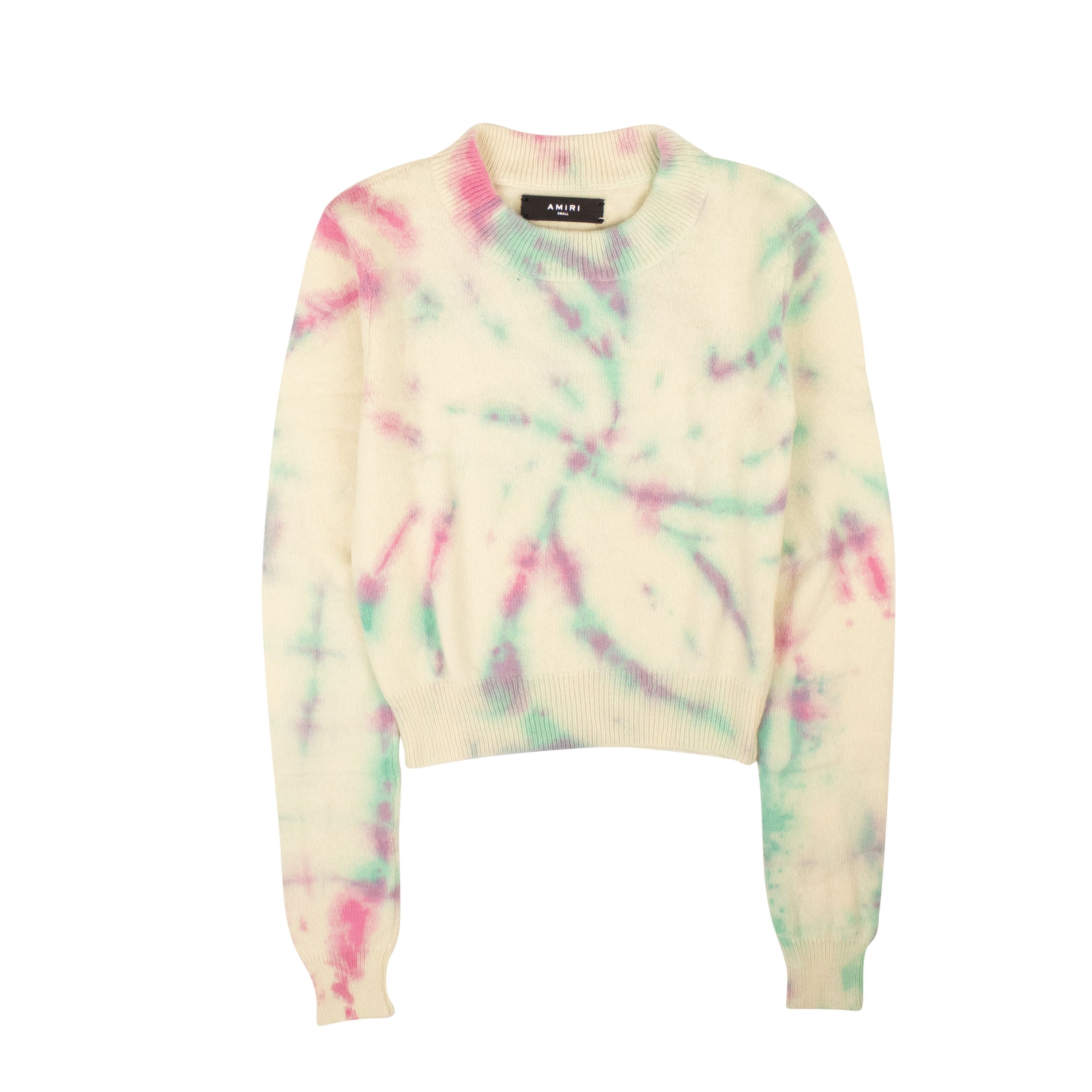 Image of Amiri Multicolored Tie Dye Cashmere Crewneck Size S, Women's