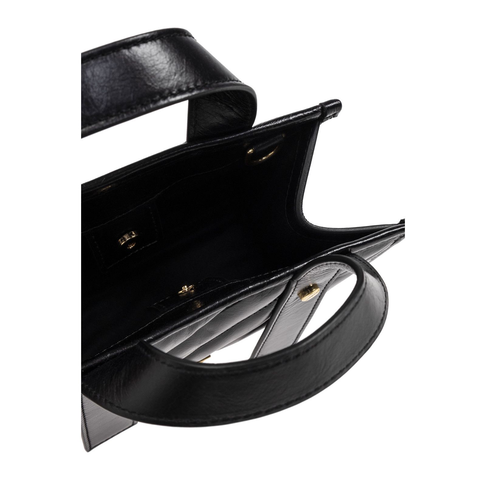 Off-White OFF WHITE Black Leather Top Handle Bag New & Authentic Size ONE SIZE - 4 Thumbnail