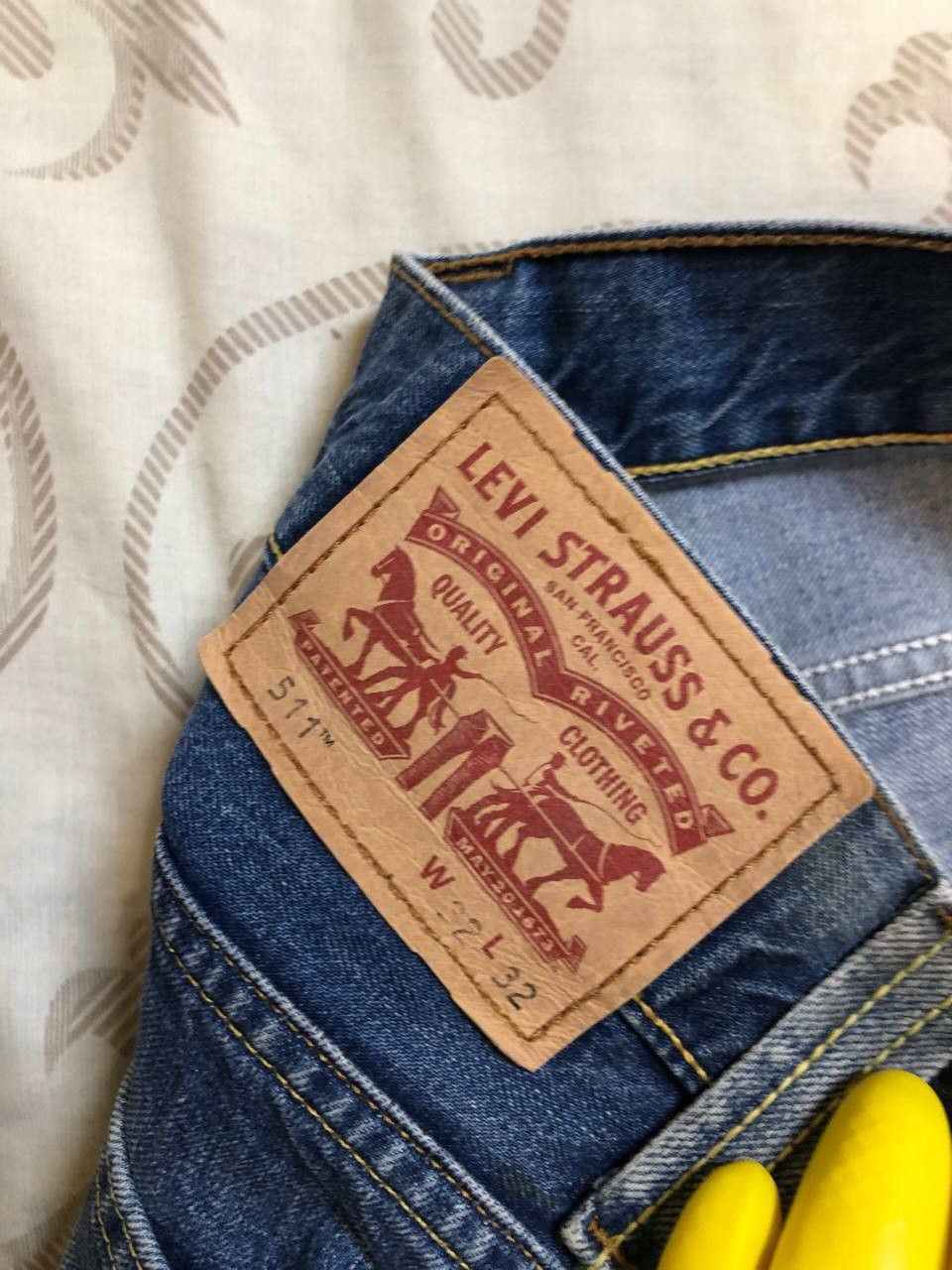 Levi's Vintage Levi’s 571 Straight Leg Jeans Classic Blue Denim Size US 32 / EU 48 - 15 Thumbnail