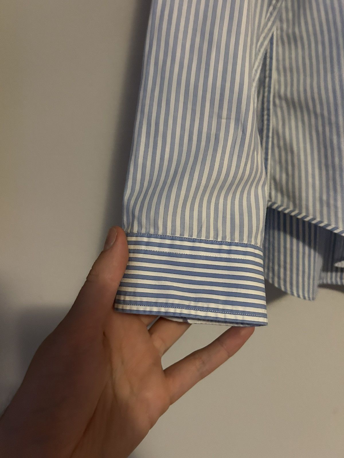 Gucci Blue Contrast Striped Button-Up Shirt Size US XL / EU 56 / 4 - 7 Thumbnail