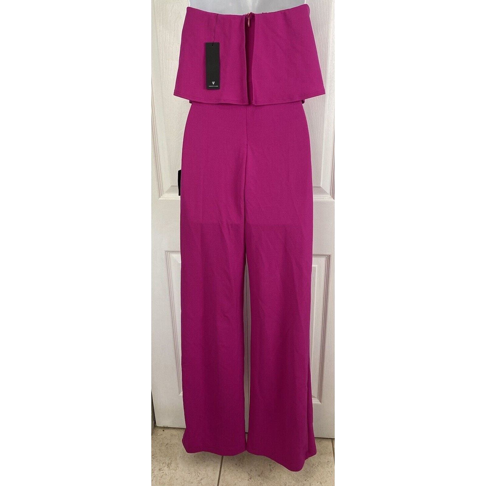 Other NWT Lulu's Power of Love Pink Strapless Jumpsuit S Barbie Size 28" / US 6 / IT 42 - 5 Thumbnail