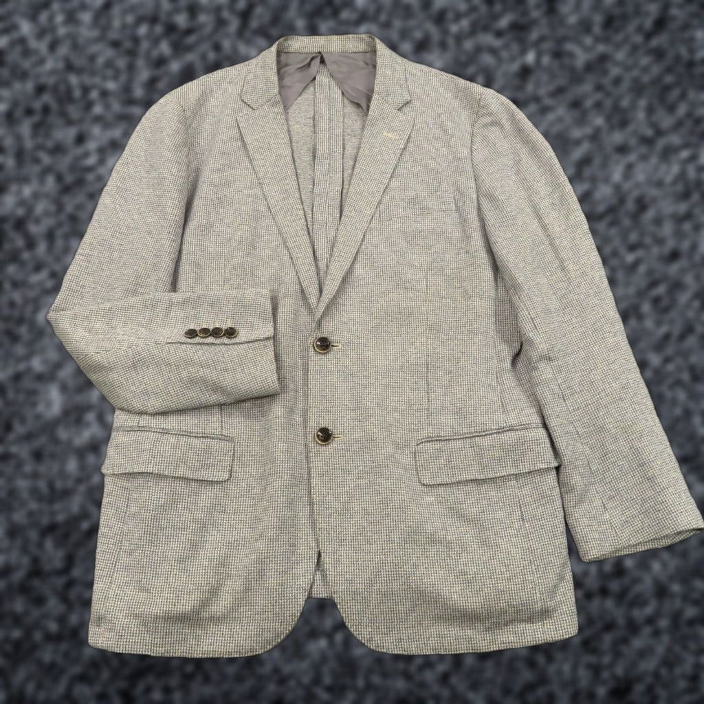 Brooks Brothers Brooks Brothers 1818 Blazer Sport Coat 42R Gray Jersey Linen Cotton Notch Lapel Double-Vented 2-Button Jacket Mens Size US XL / EU 56 / 4 - 1 Thumbnail