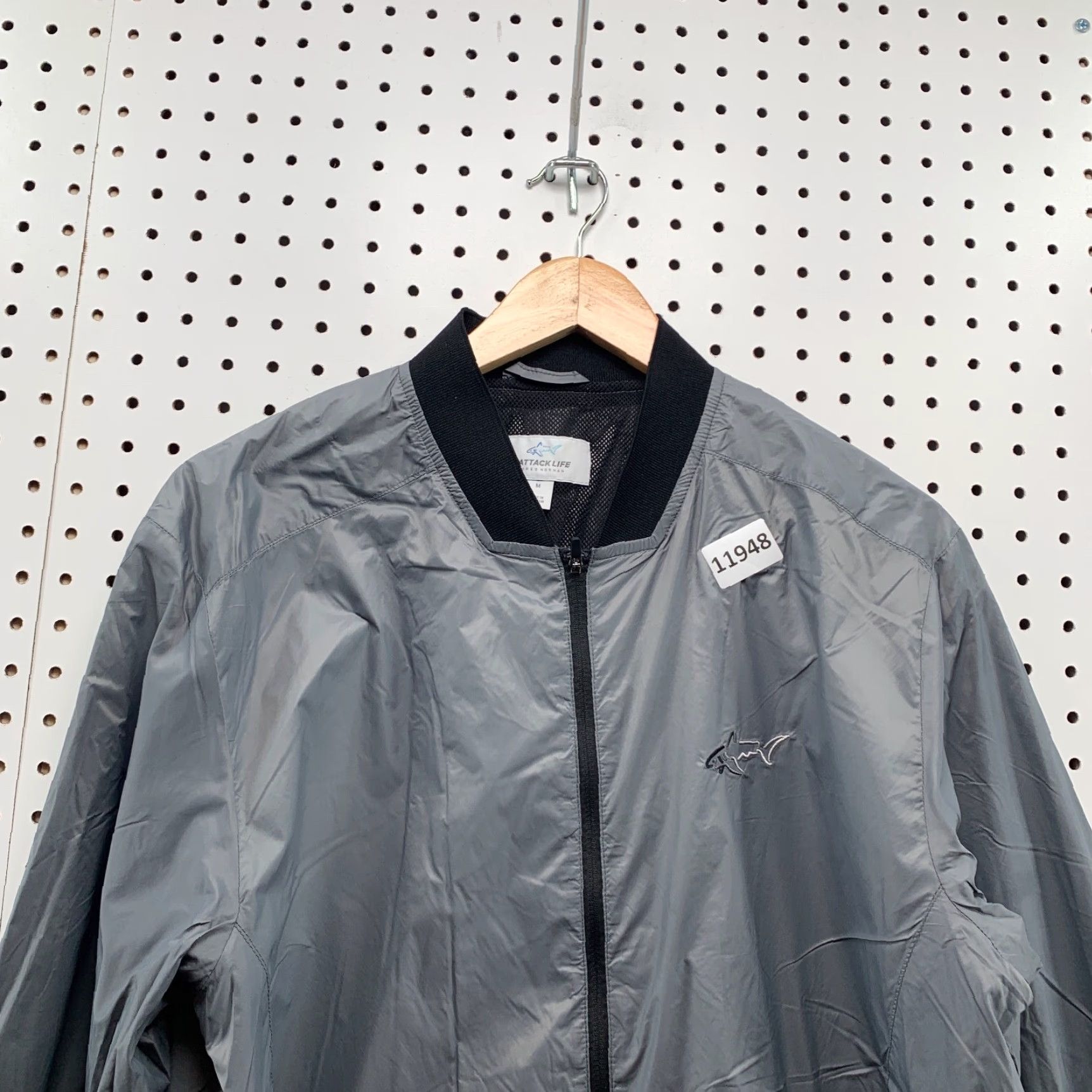 Logo 7 Greg Norman Windbreaker Jacket Mens M Gray Full Zip Logo Top Attack Life M Size US M / EU 48-50 / 2 - 2 Thumbnail