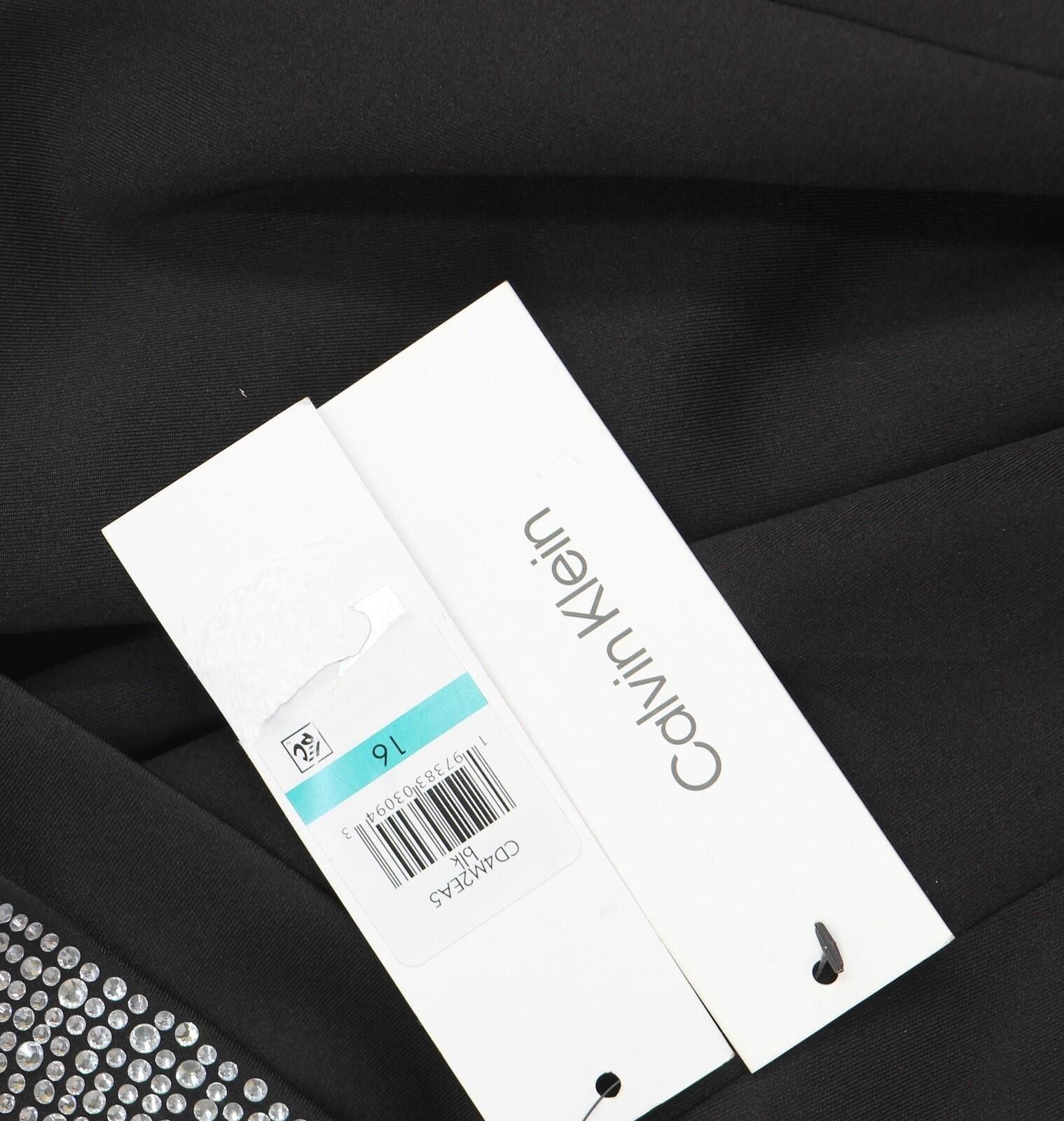 Calvin Klein Nwt Calvin Klein Embellished A Line Dress Cd4m2ea5 Black 16 Size XXL / US 16-18 / IT 52-54 - 3 Thumbnail