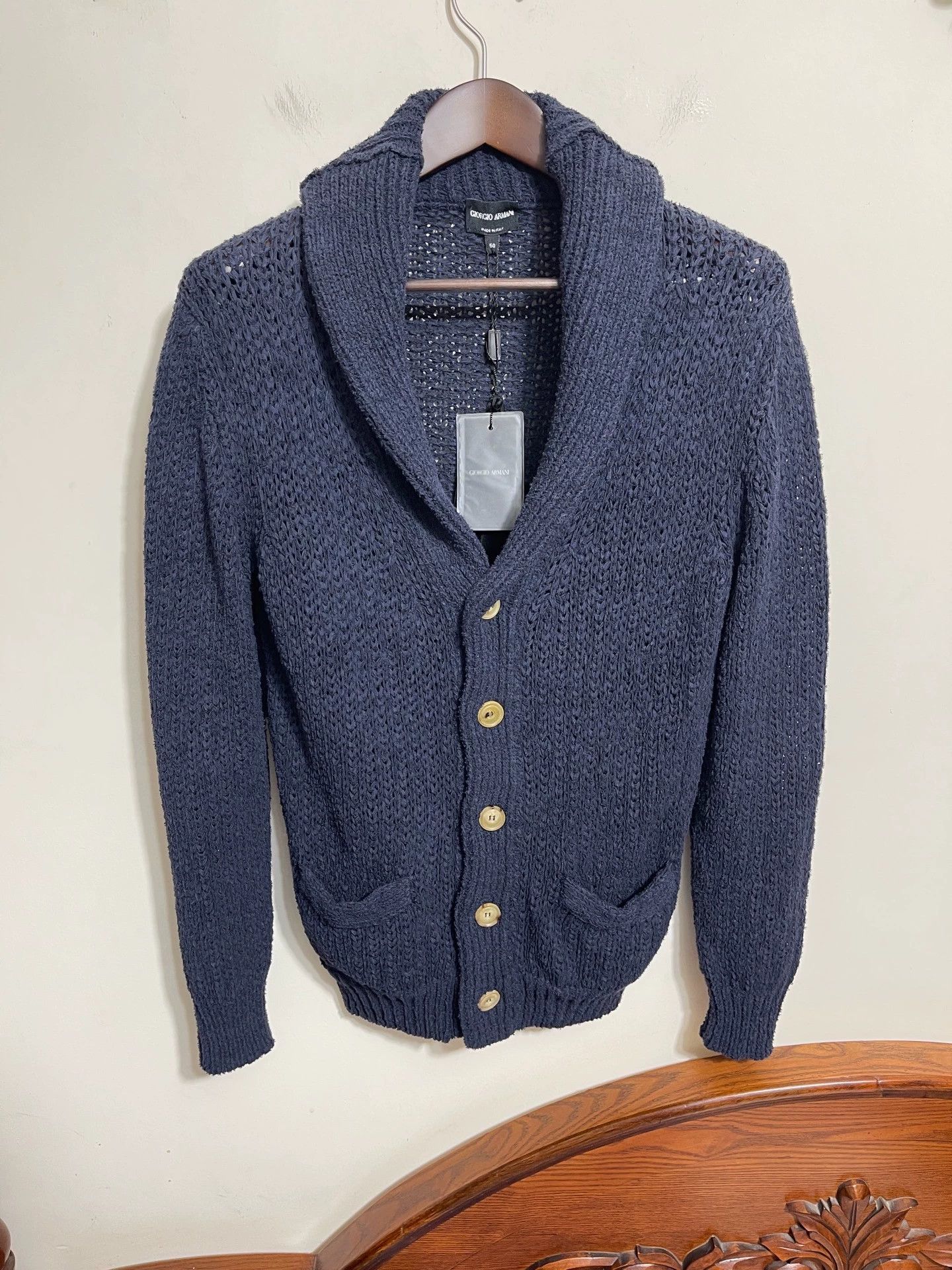 Giorgio Armani Giorgio Armani Slim Cardigan 46/48/50 New Washed Italy Size US M / EU 48-50 / 2 - 1 Thumbnail