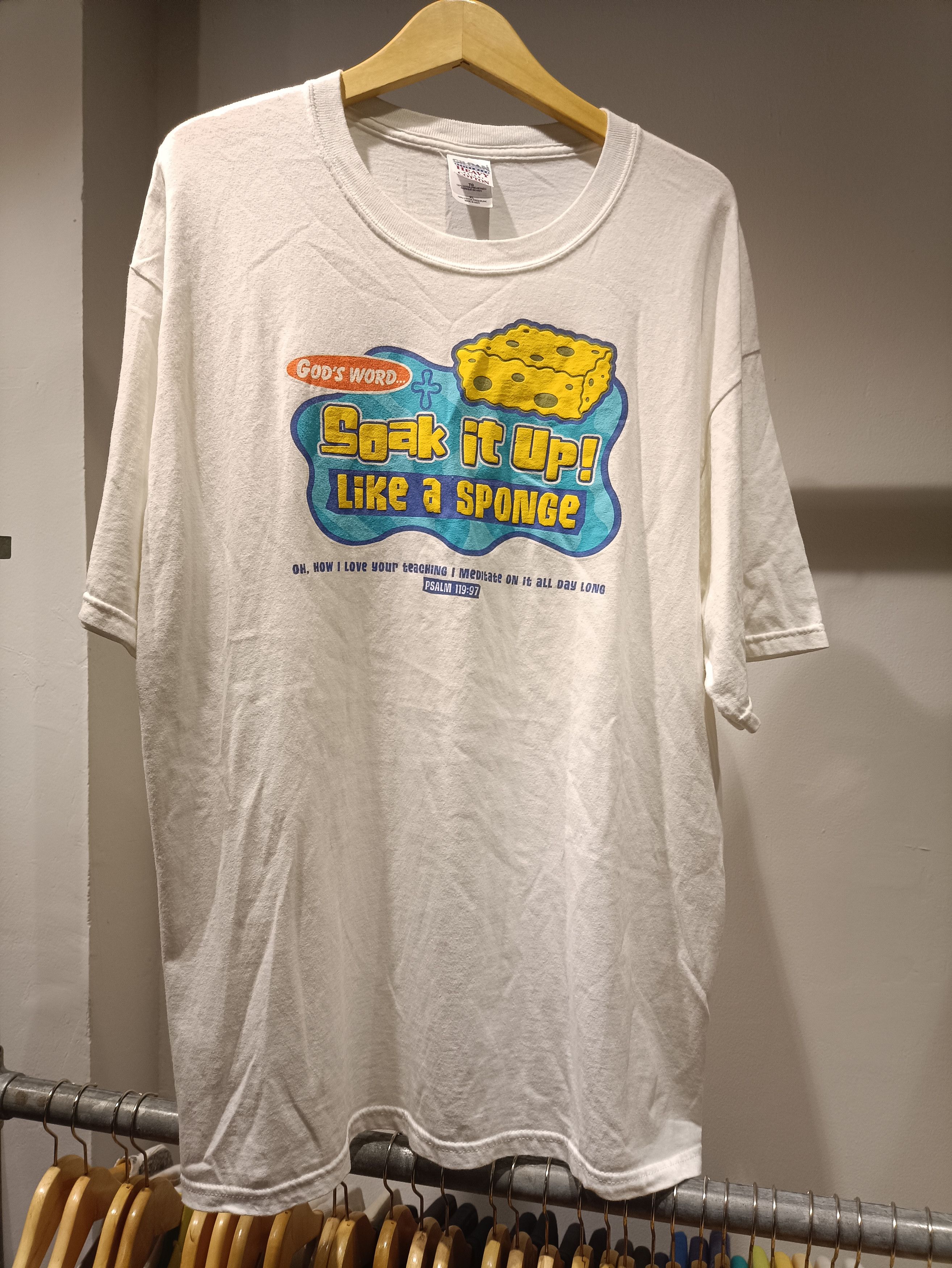 Vintage God's Word Soak It Up “Spongebob Parody” Size US XL / EU 56 / 4 - 1 Thumbnail