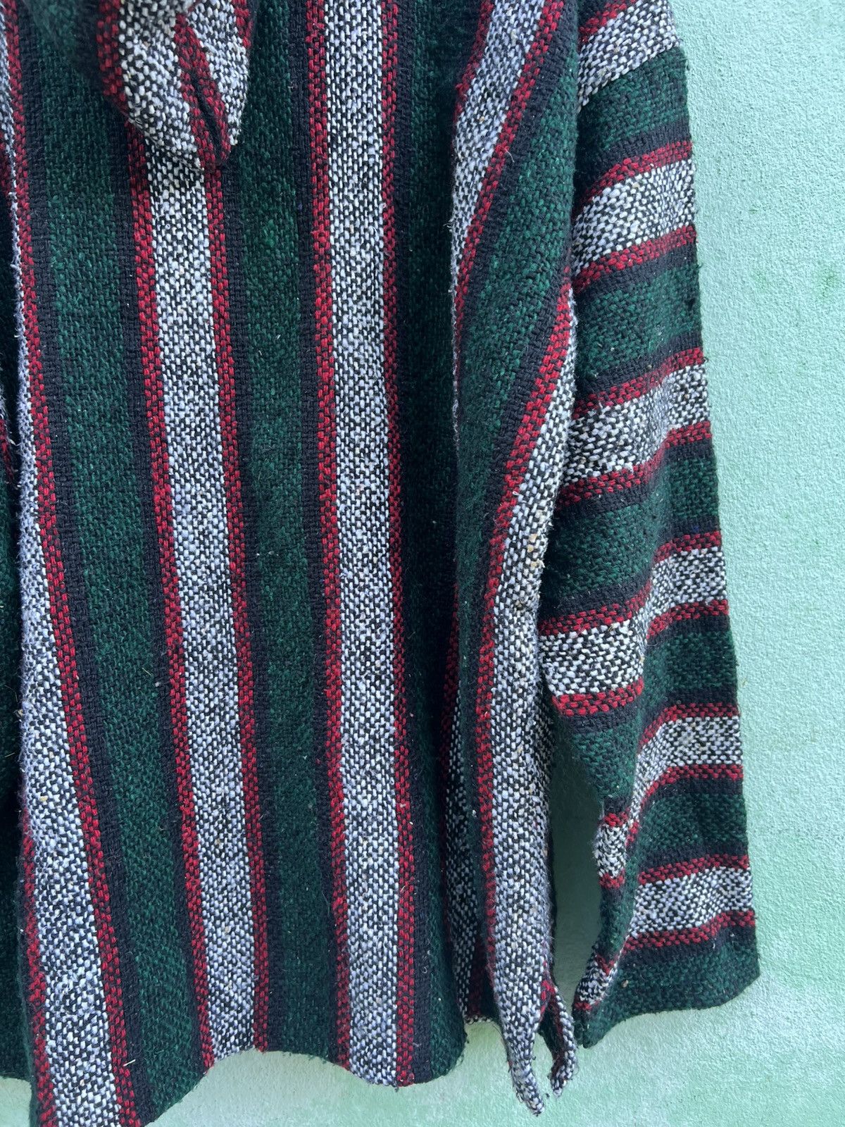 Japanese Brand Vintage VEL-MEX Mexican Baja Hoodie Drug Rug Striped XL Size US L / EU 52-54 / 3 - 15 Thumbnail