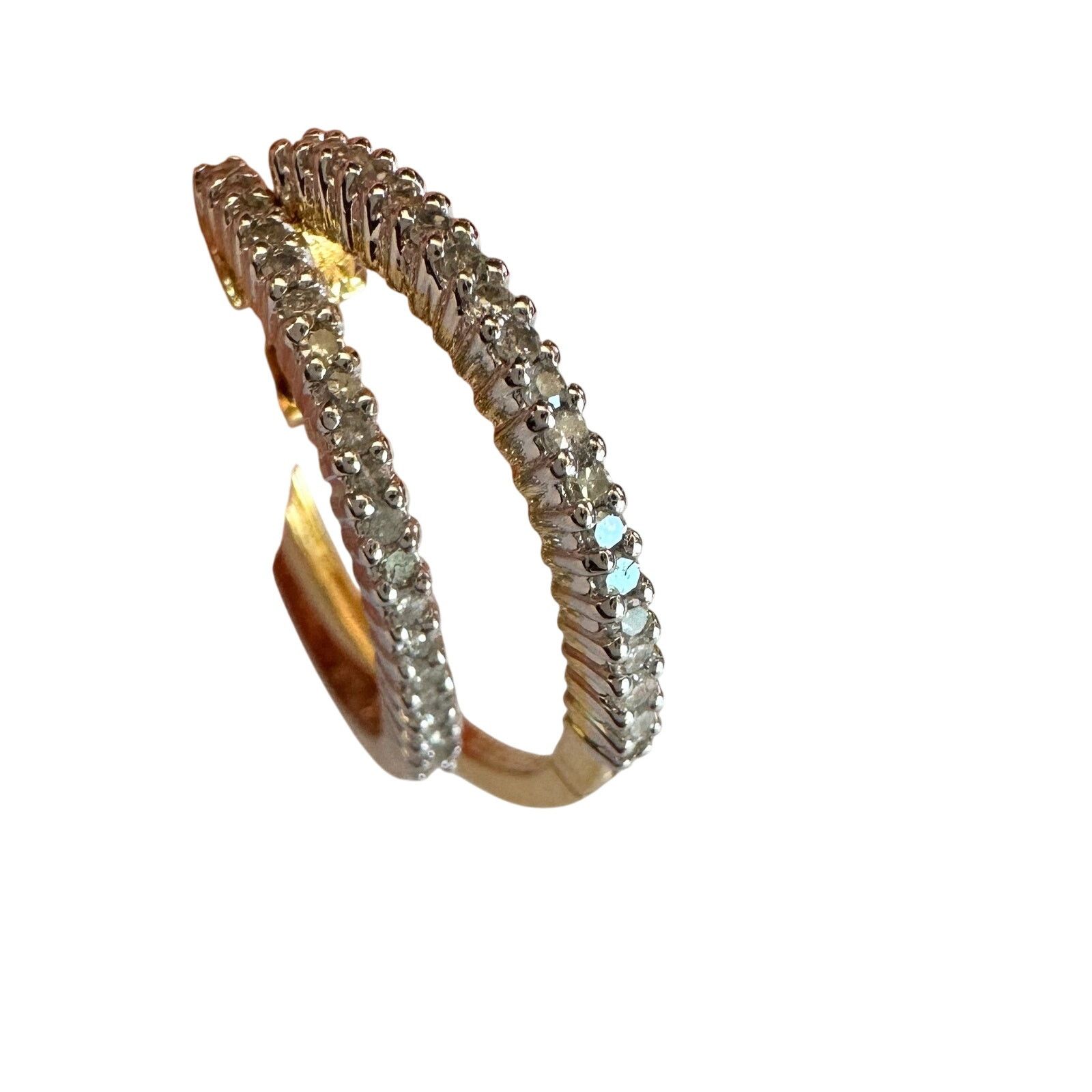 Other 1/3 Carat Natural Diamond Hoop Earrings Size ONE SIZE - 2 Thumbnail