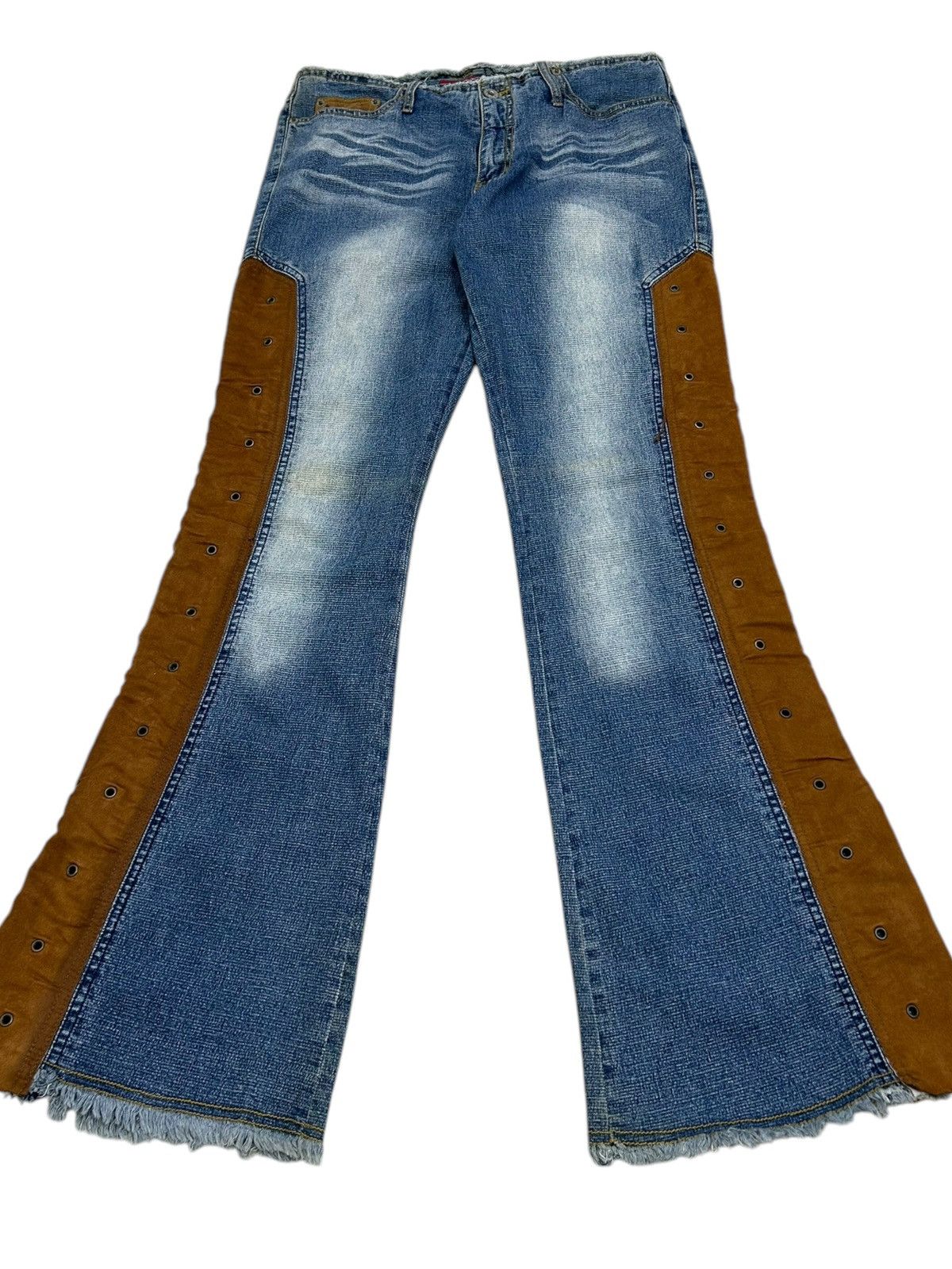 Hysteric Glamour Flare Unisex Lazer Jean Hybrid Country Cowboy Style Lace Up Size US 30 / EU 46 - 3 Thumbnail