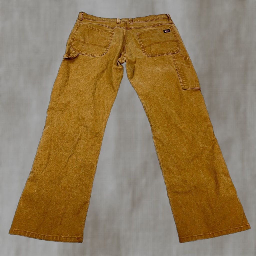 Dickies Dickies Pants Men 38x32 Brown Carpenter Pants Distressed Stain Workwear VTG Y2K Size US 38 / EU 54 - 1 Thumbnail