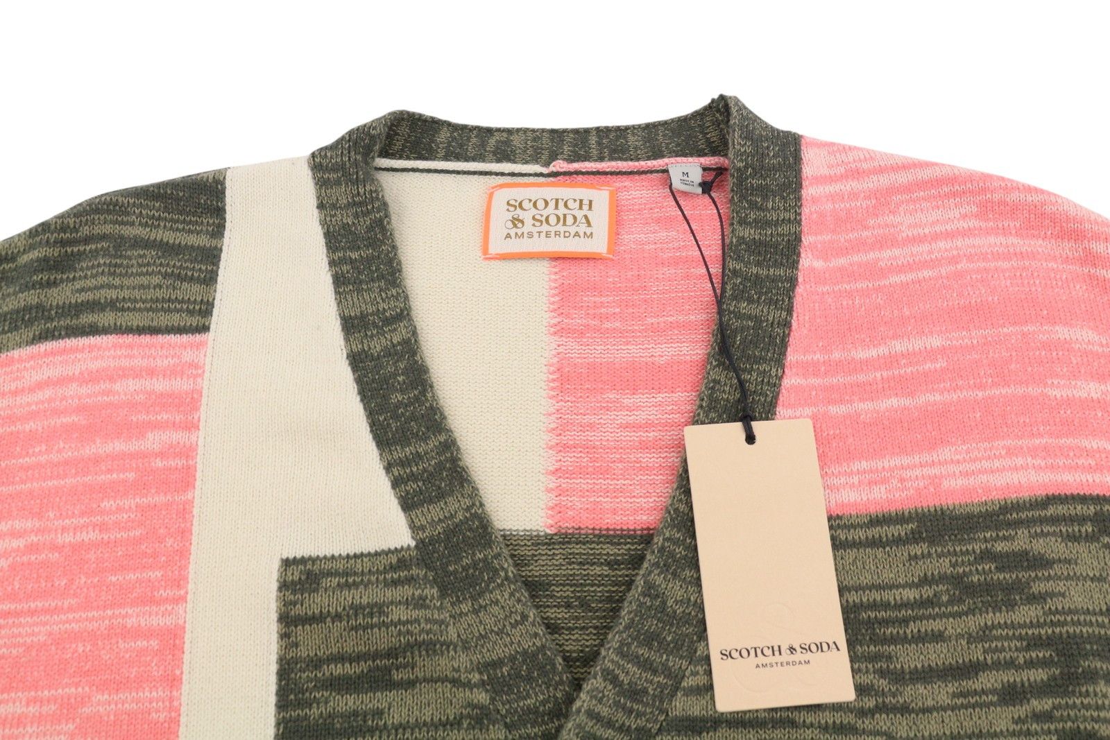 Scotch & Soda M Colorblock Melange Pattern Button Up Cardigan 91039 Size US M / EU 48-50 / 2 - 5 Thumbnail