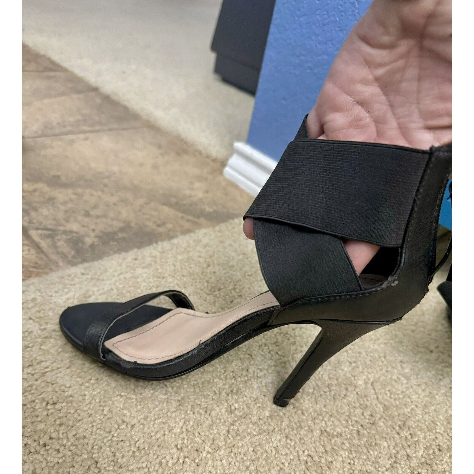 Other Deb Black Strappy Open Toe Heels Sandals - Size 6 Size US 6 / IT 36 - 6 Thumbnail