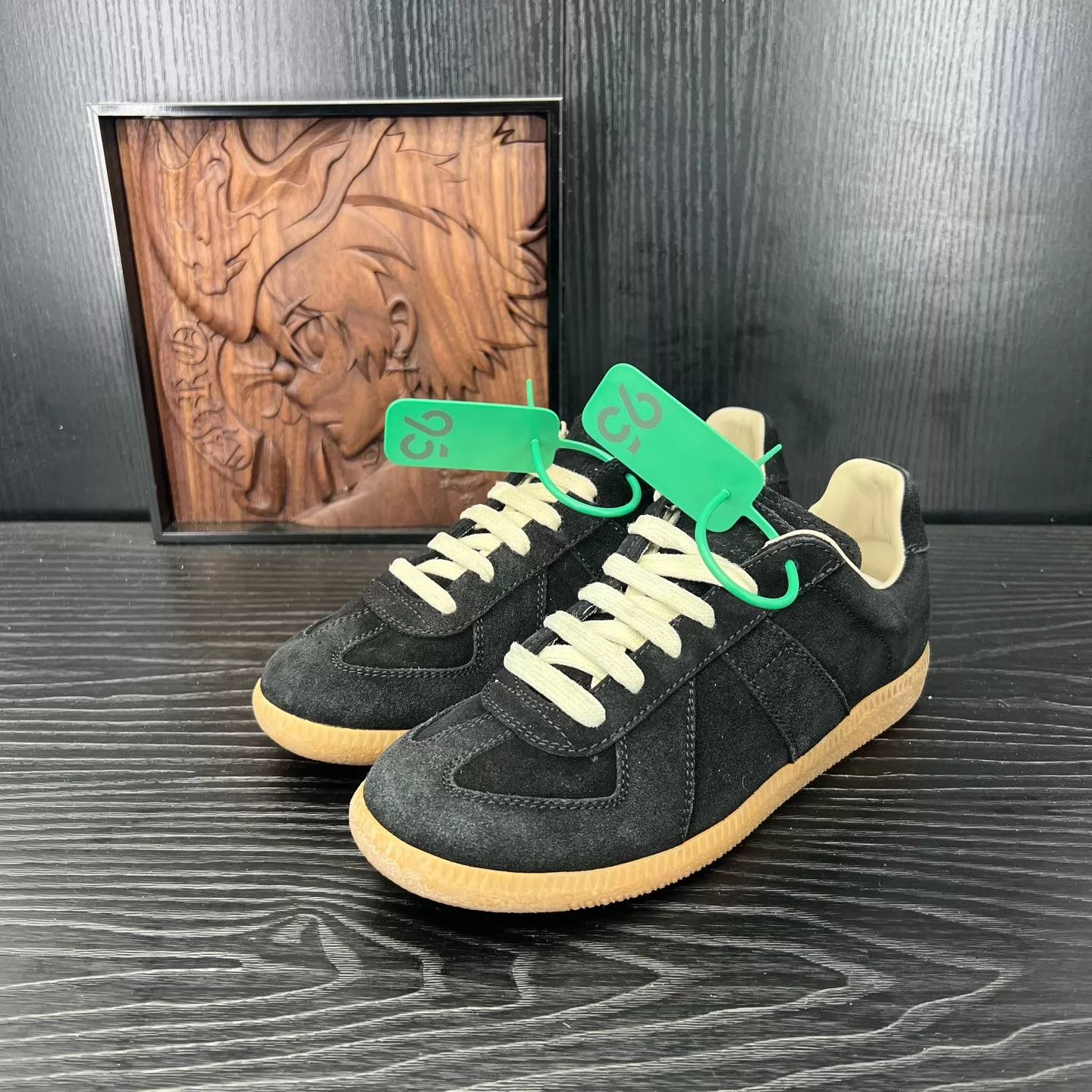 Maison Margiela Maison Margiela Replica Sneaker Black Suede 35.5 Near New with Box Size US 5 / IT 35 - 1 Thumbnail