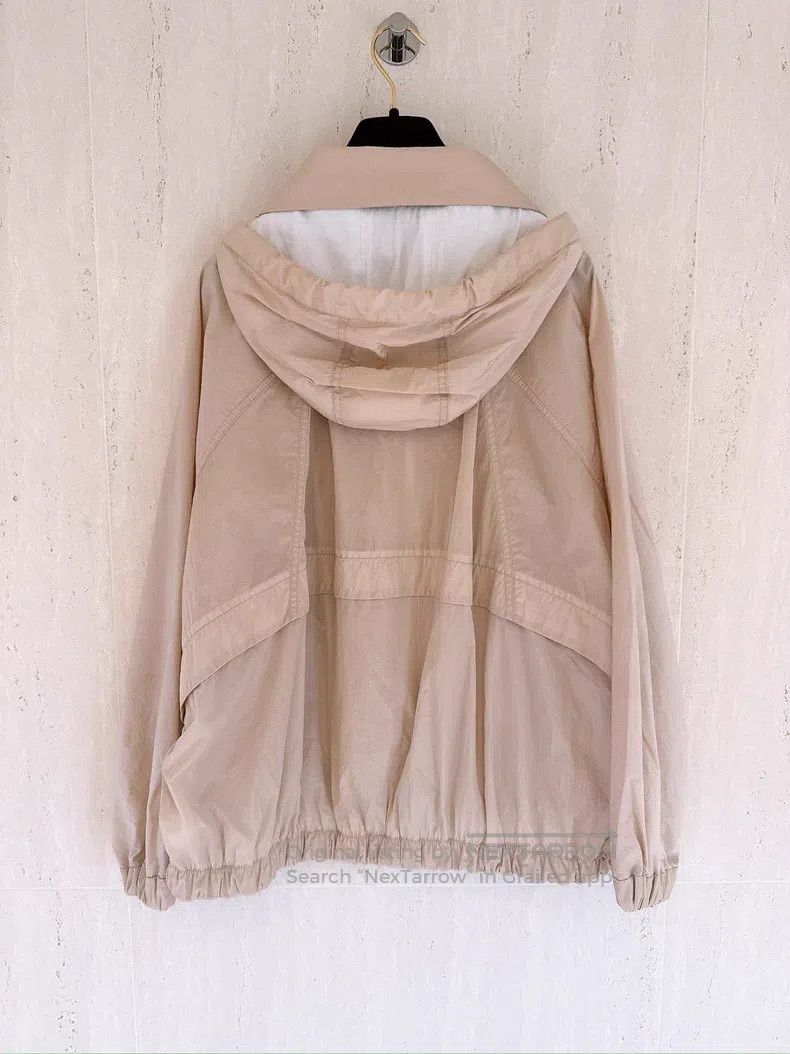 Brunello Cucinelli Brunello Cucinelli Beige bat-wing sleeve windproof jacket Size XS / US 0-2 / IT 36-38 - 2 Thumbnail